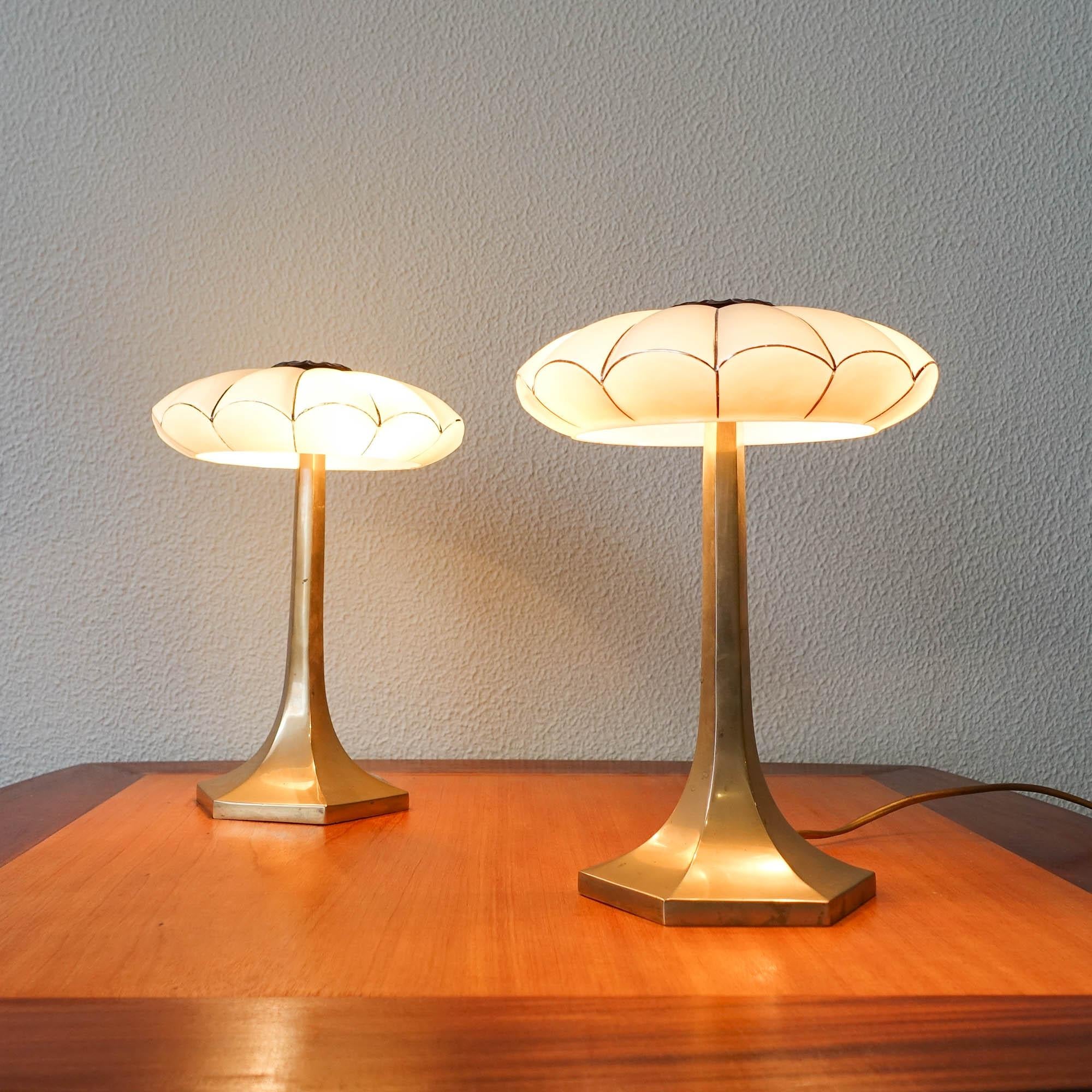 Pair of Art Deco Table Lamps from Josef Hoffman for Wiener Werkstatte, 1930's 1