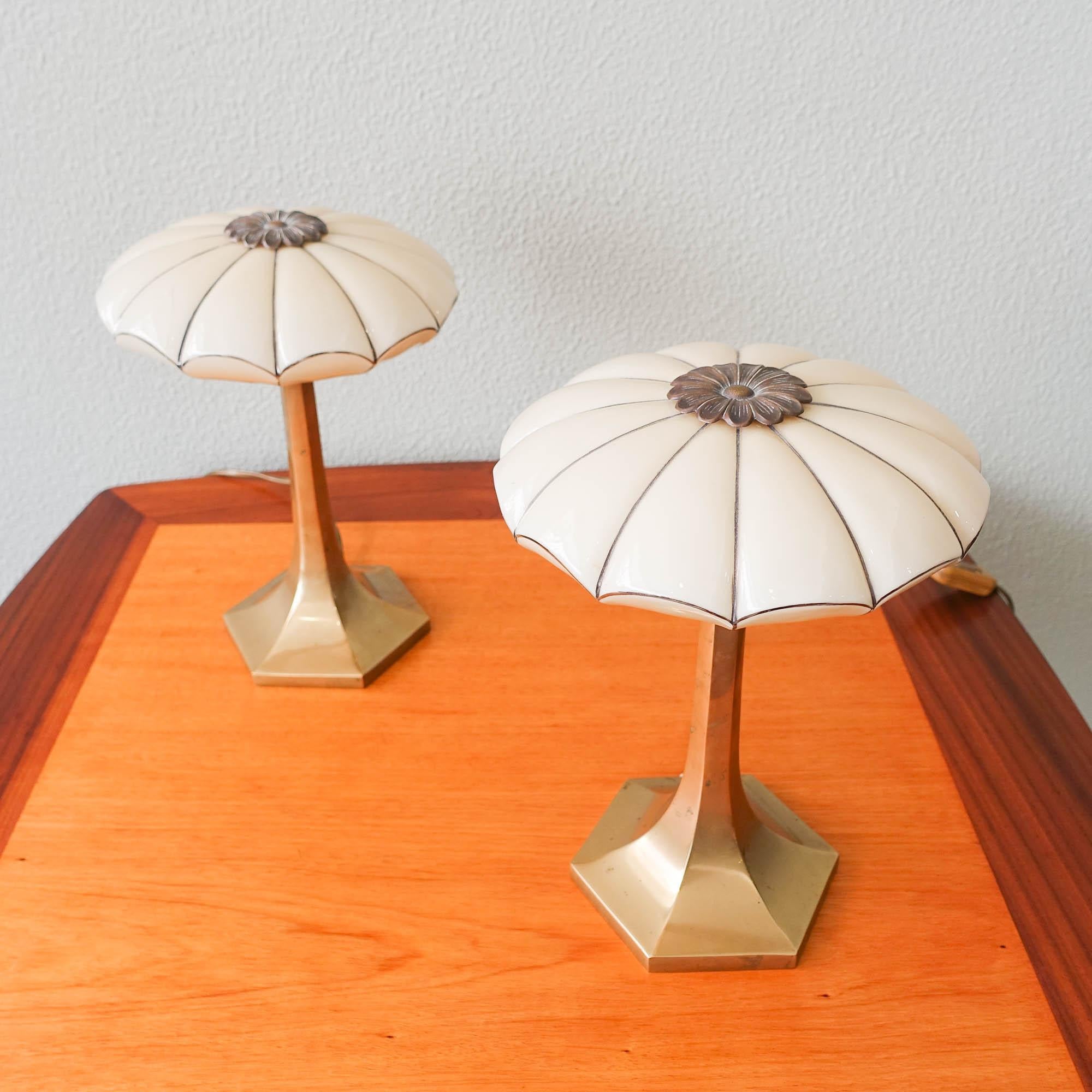 Pair of Art Deco Table Lamps from Josef Hoffman for Wiener Werkstatte, 1930's 2