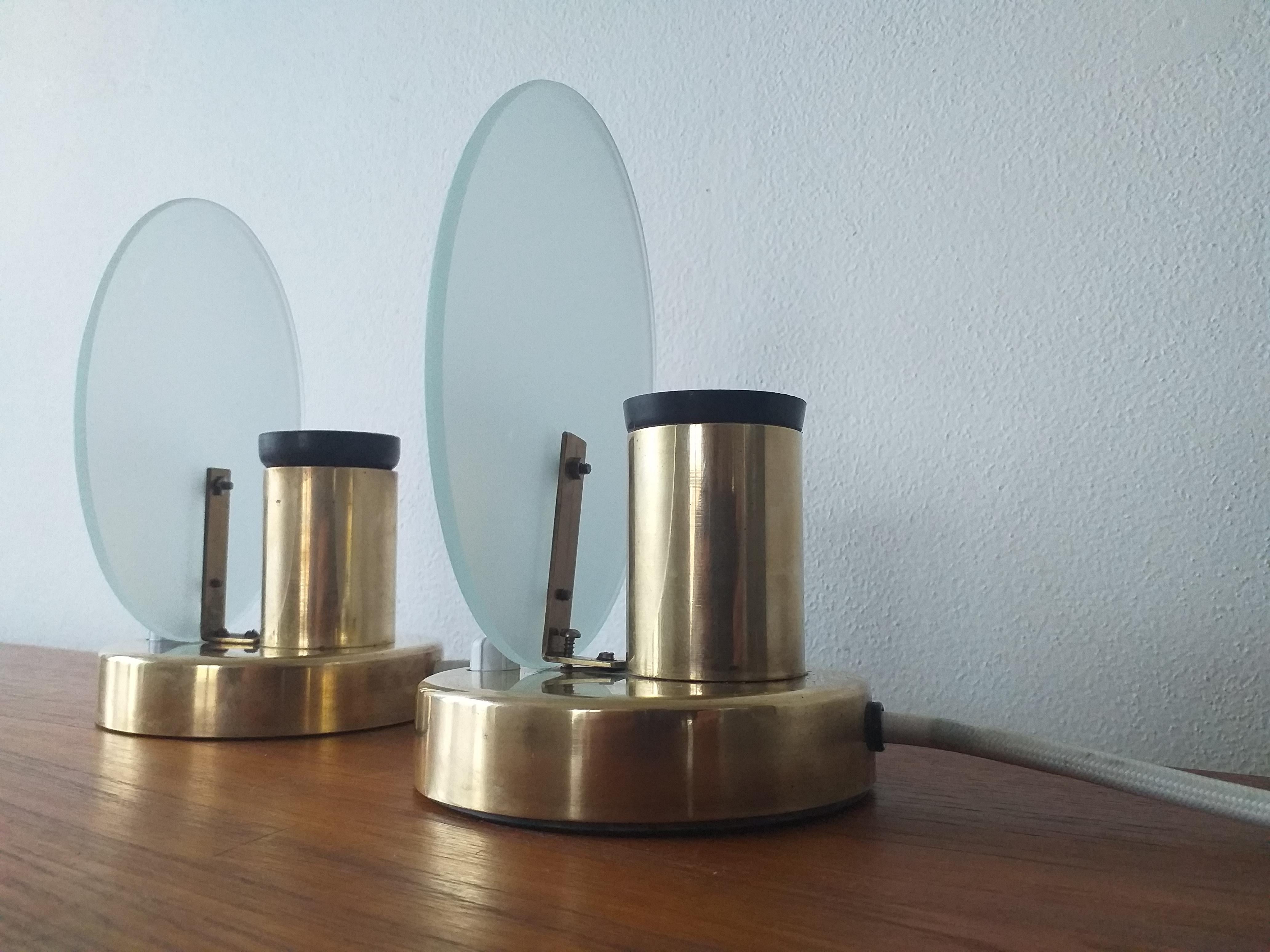 Mid-20th Century Pair of Art Deco Table Lamps, Functionalism, 1930s For Sale