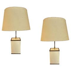 Pair of Art Deco Table Lamps in Bronze , France, 1940