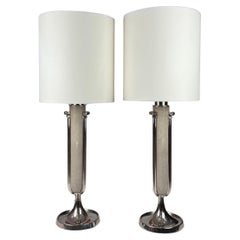 Pair of Art Deco Table Lamps in Galuchat by Galey Freres