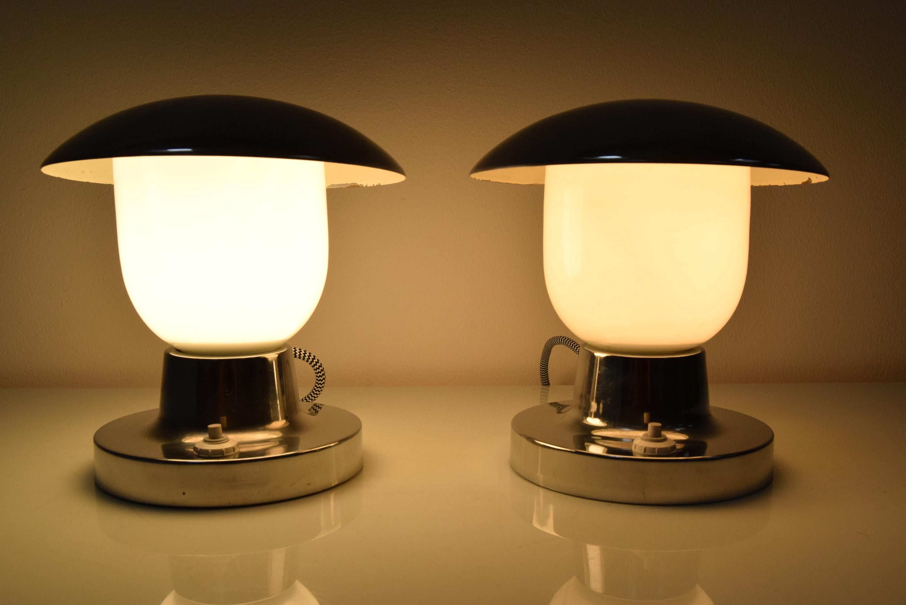 Pair of Art Deco Table Lamps/Napako, 1940's For Sale 5