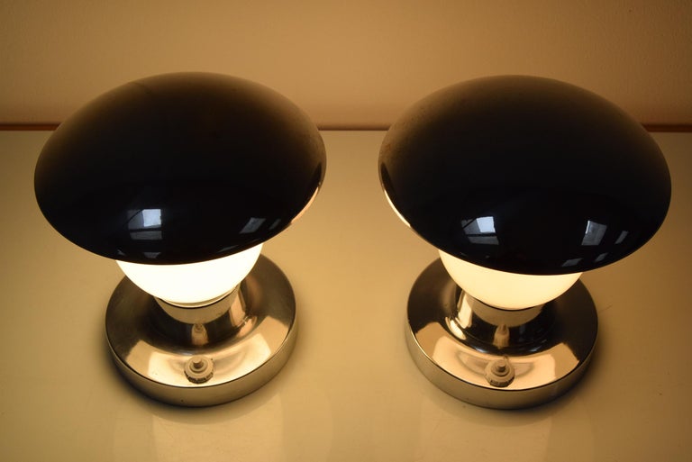 Pair of Art Deco Table Lamps/Napako, 1940's For Sale 6