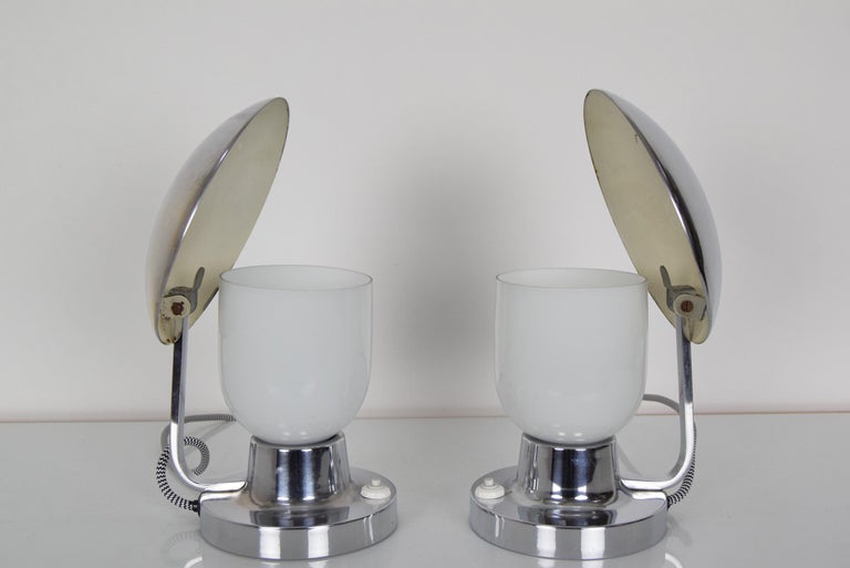 Pair of Art Deco Table Lamps/Napako, 1940's For Sale 1