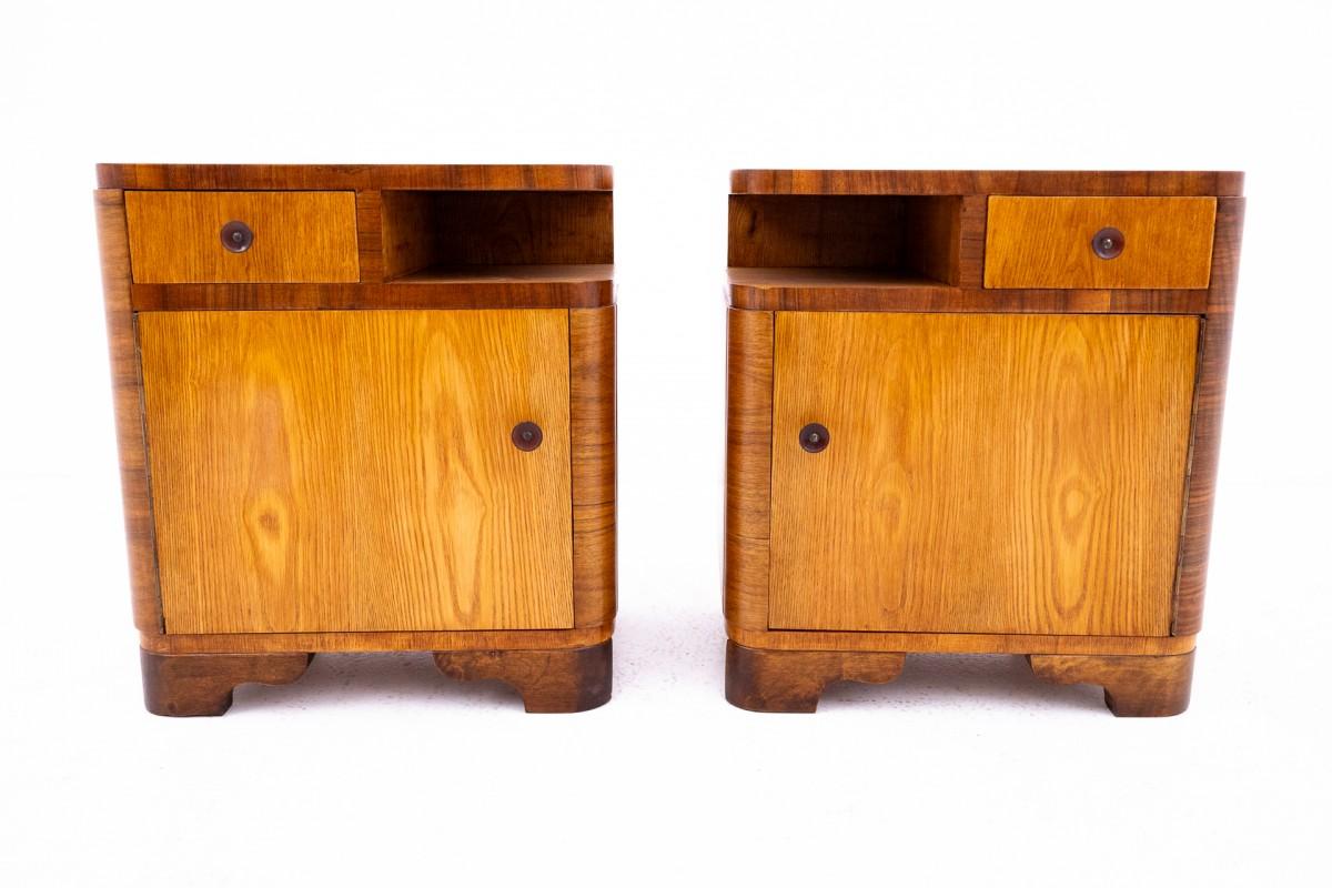 Pair of Art Deco tables, Poland 1950s. After renovation. 5