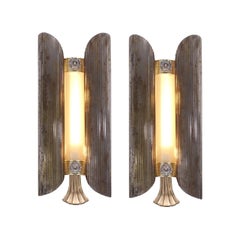 Antique Pair of Art Deco Theater Sconces