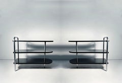 Coppia di tavoli a gradini Art Déco di Wolfgang Hoffmann per Howell