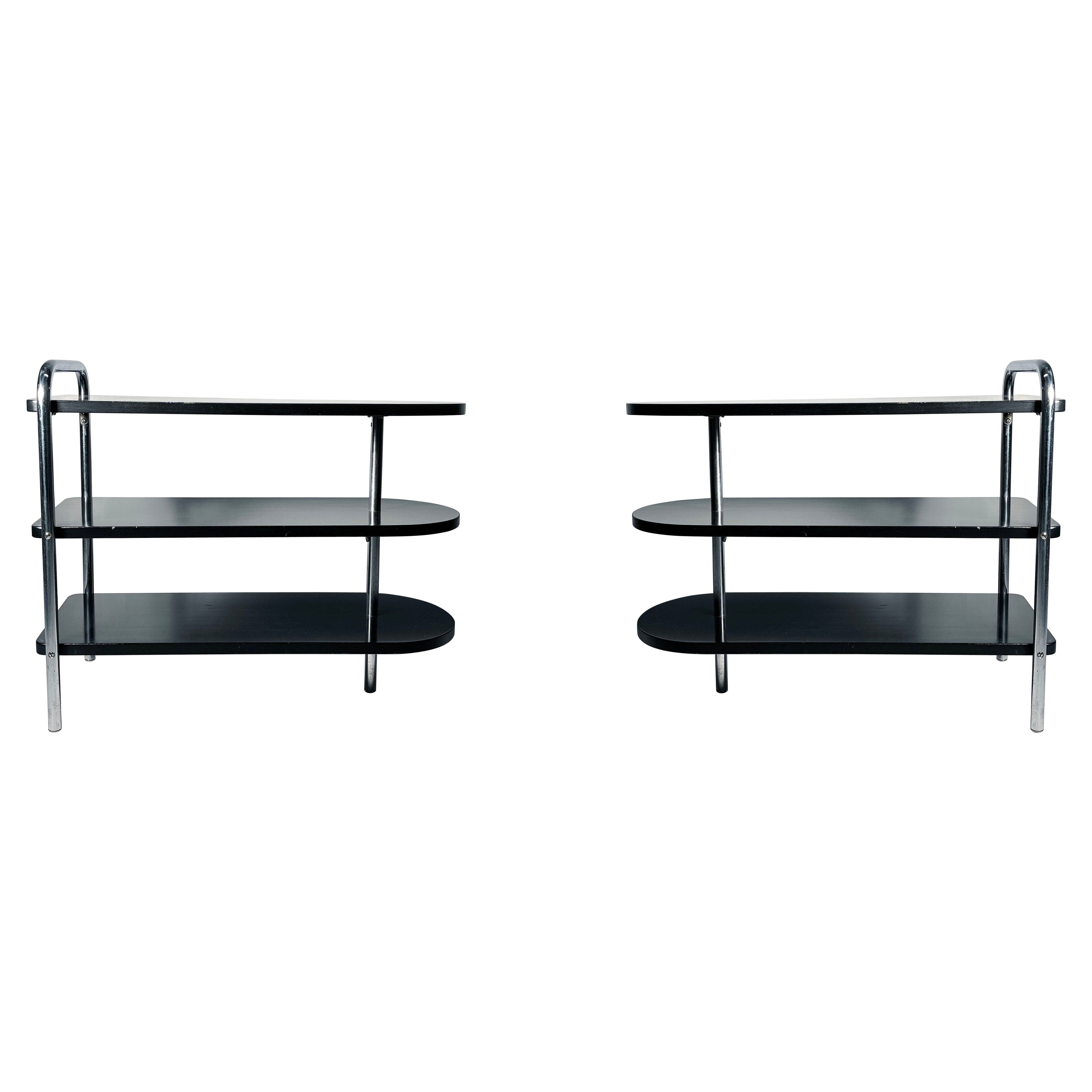 Pair of Art Deco Tiered Tables by Wolfgang Hoffmann for Howell