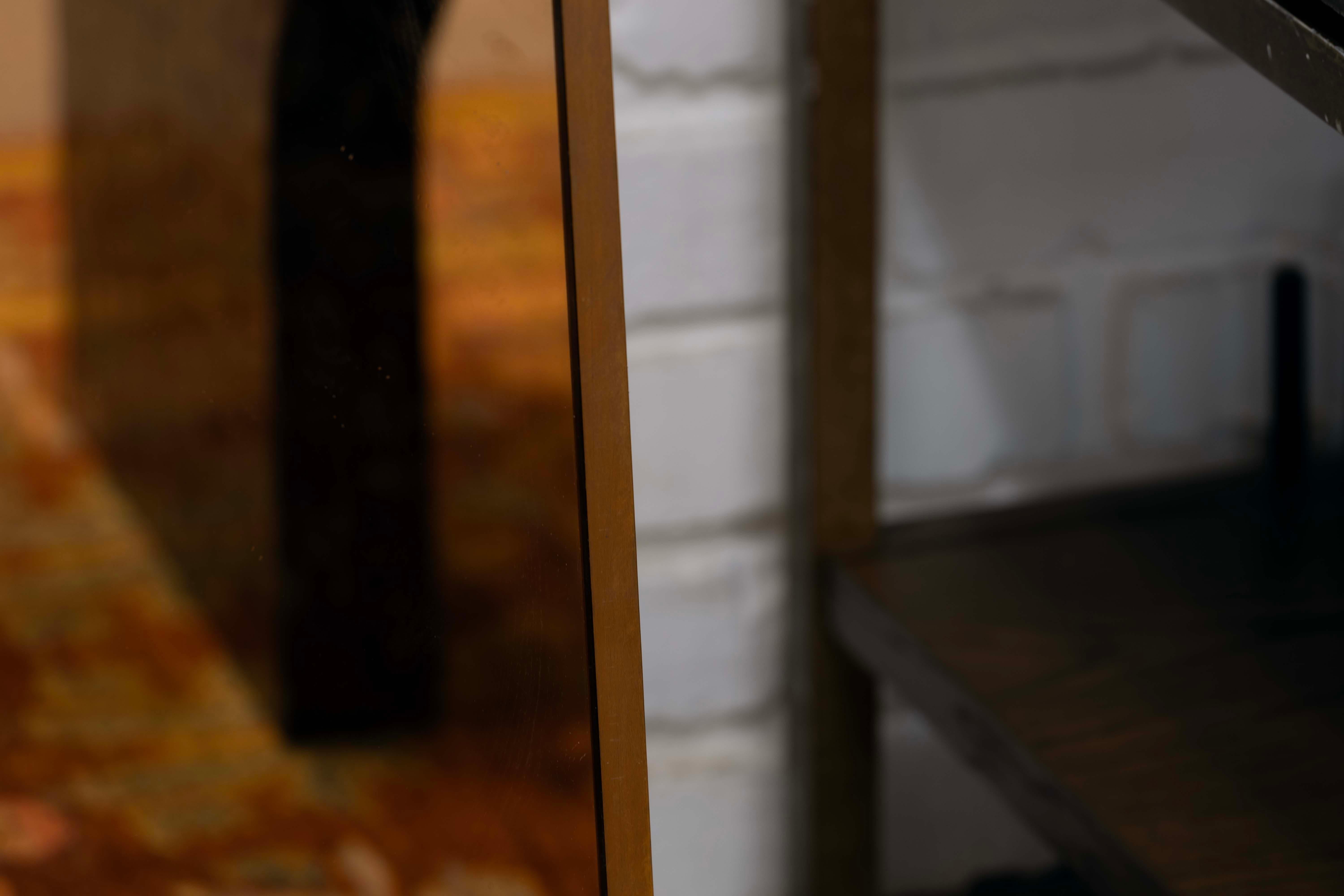 Pair of Art Deco Torchiere Uplight Copper Mirrored Floor Lamps with Marble Base 5