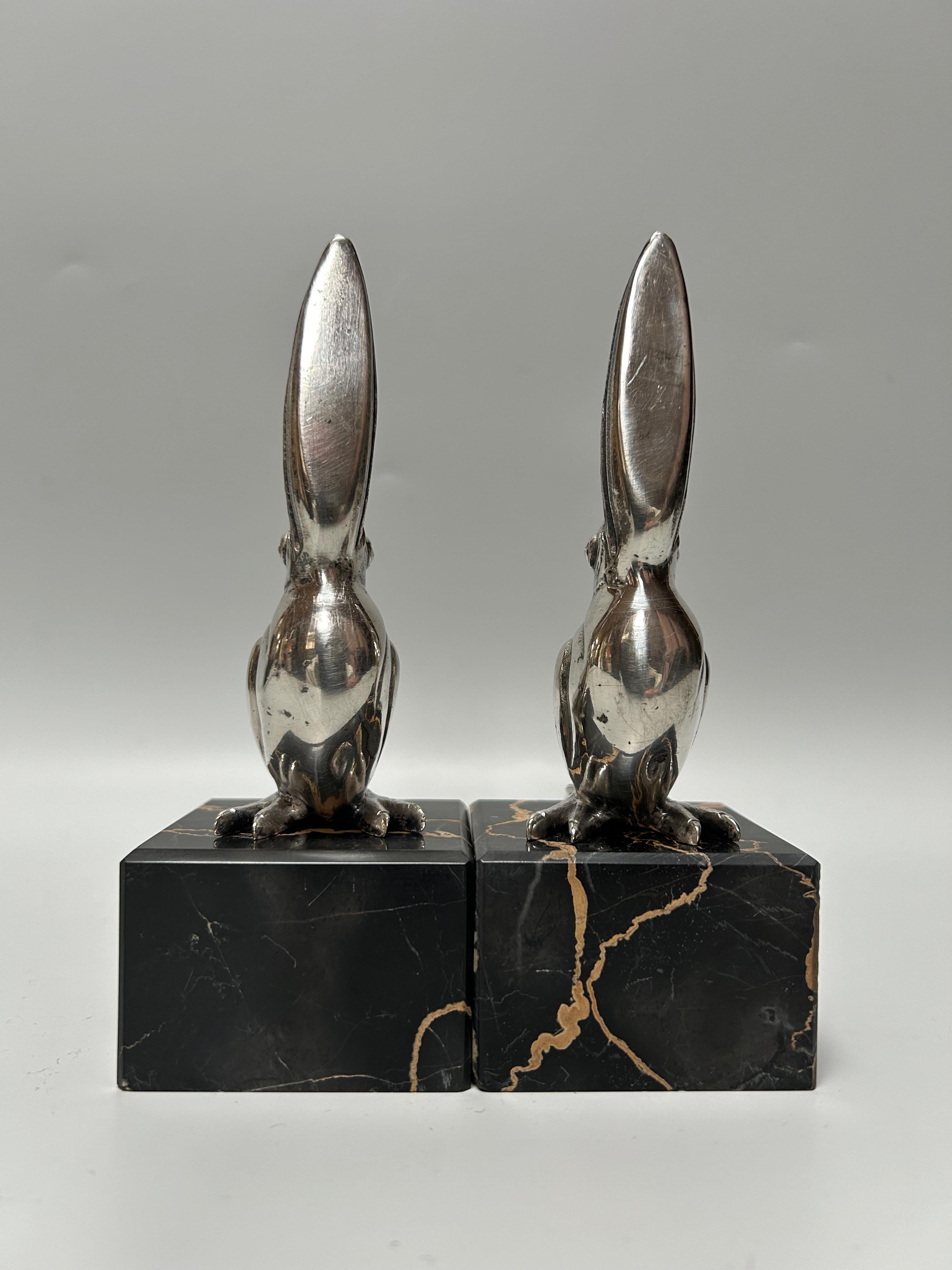 French Pair of Art Deco Toucan bookends Signed M. Bertin