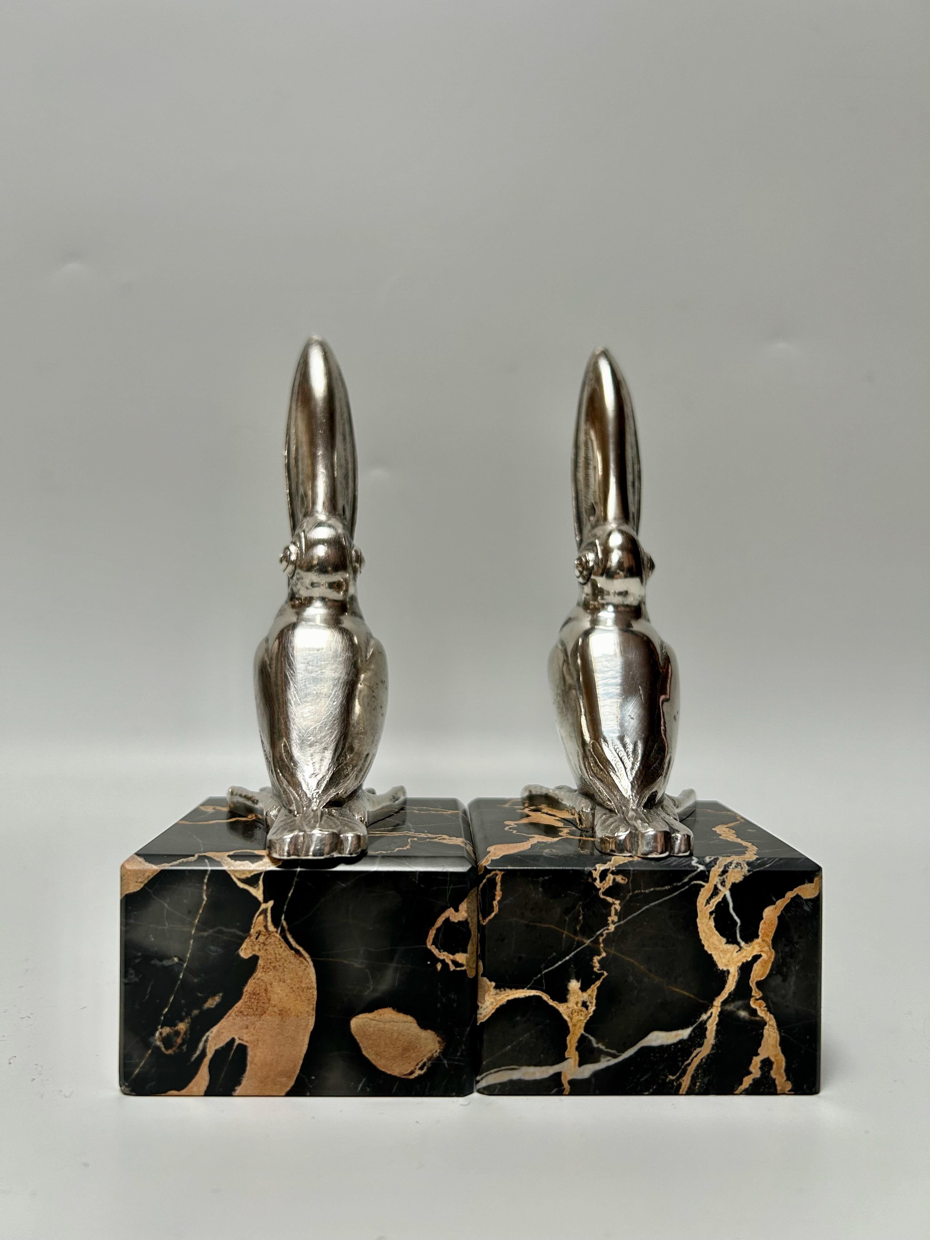 20th Century Pair of Art Deco Toucan bookends Signed M. Bertin