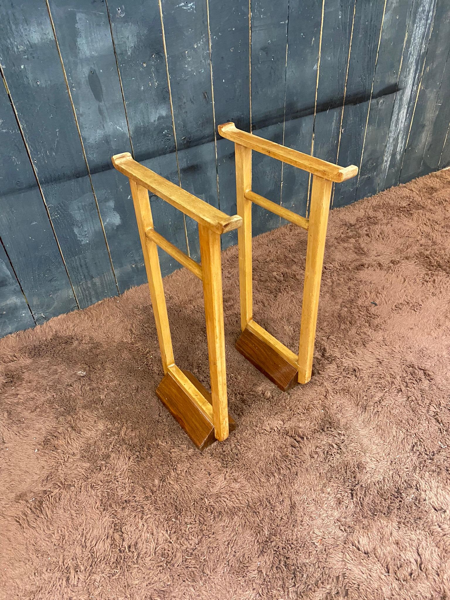 French Pair of Art Deco Trestles, in the Style of Jean Michel Frank, circa 1930 For Sale