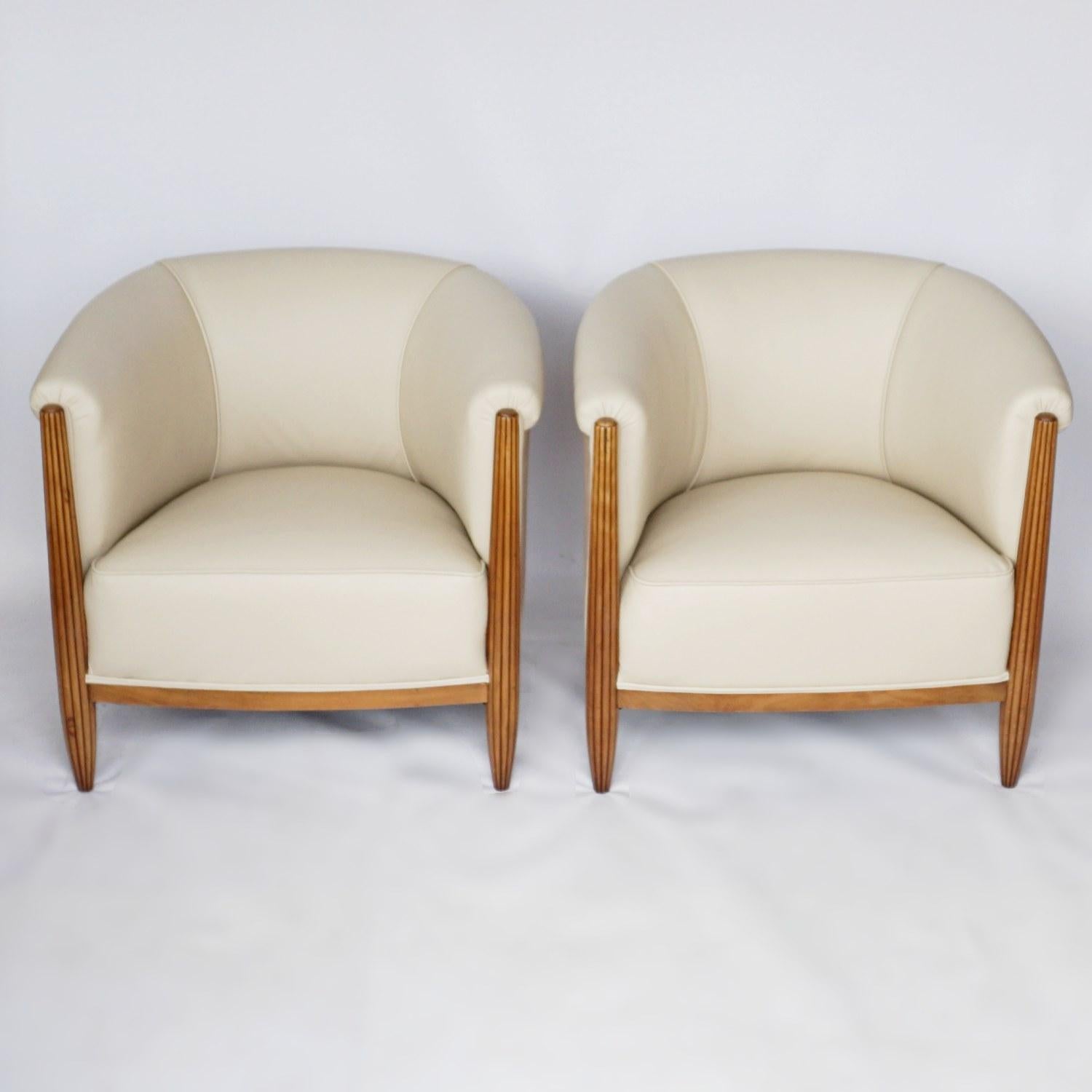 Pair of Art Deco Tub Chairs Attributed to Paul Follot 5