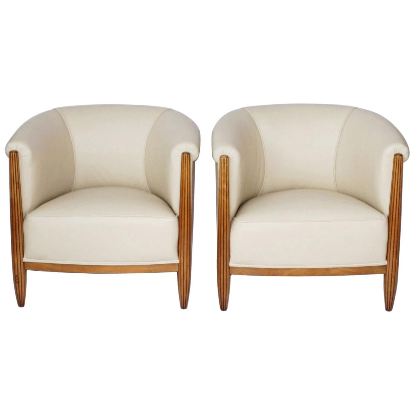 Pair of Art Deco Tub Chairs Attributed to Paul Follot