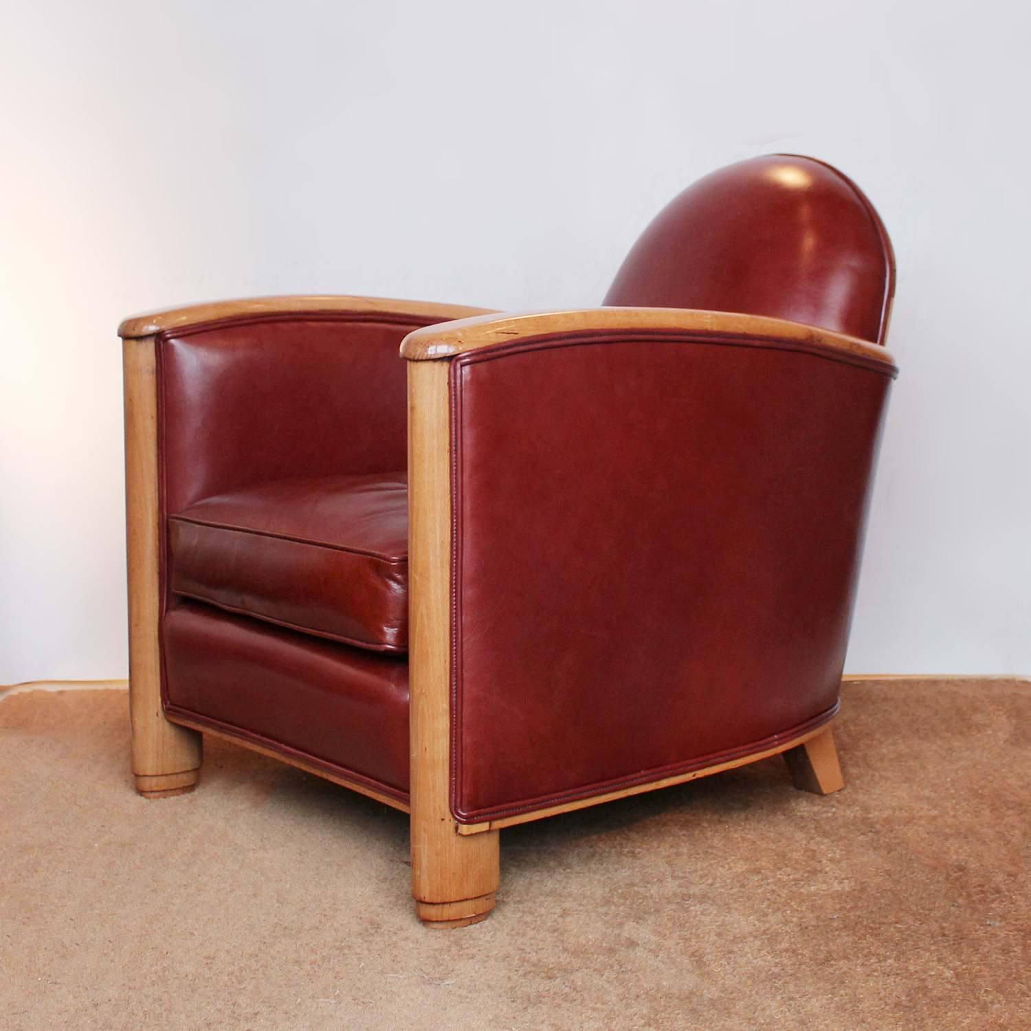 French Pair of Art Deco Tub Chairs