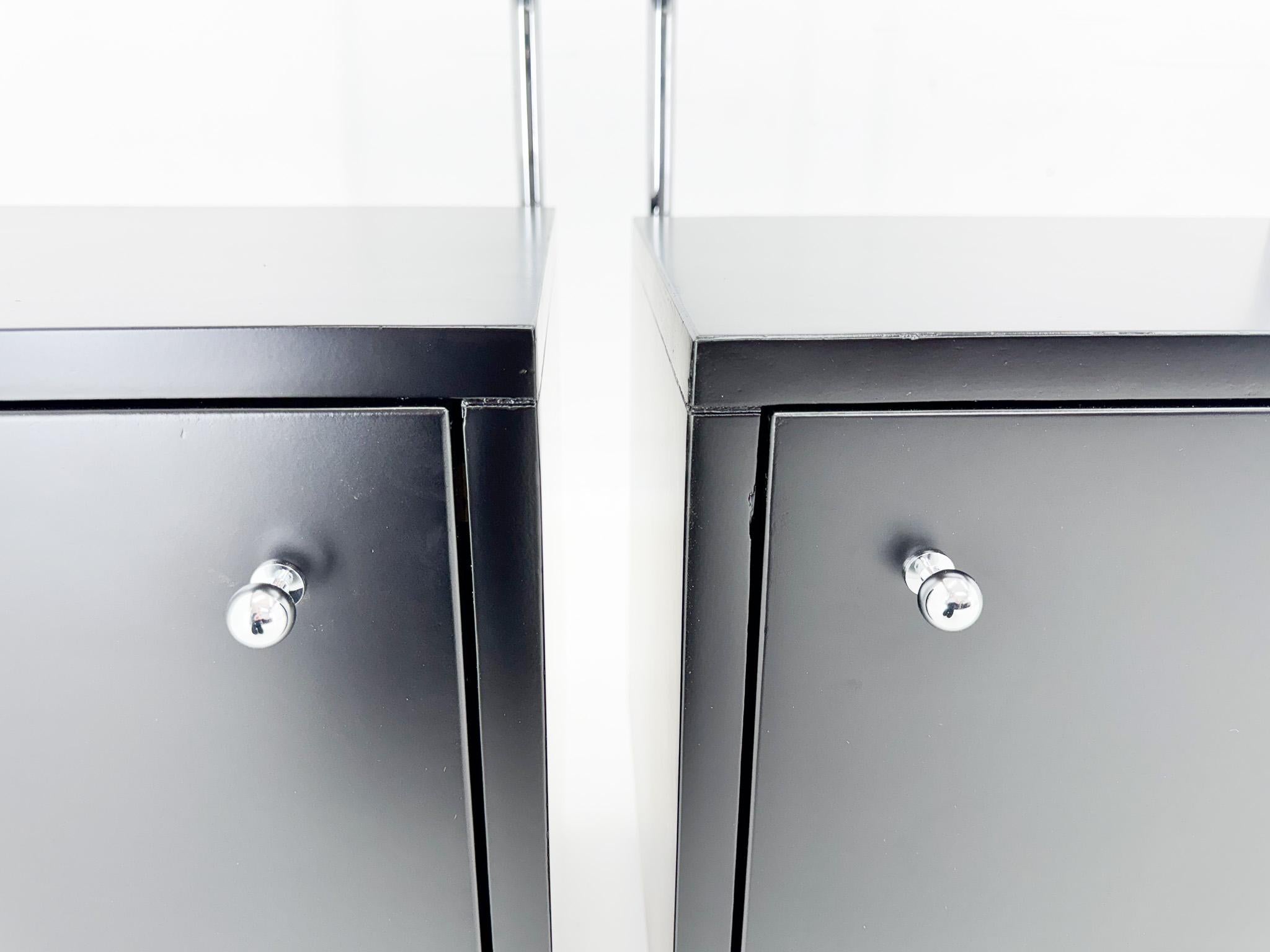 Pair of Art Deco Tubular Bedside Tables, Czechoslovakia For Sale 2