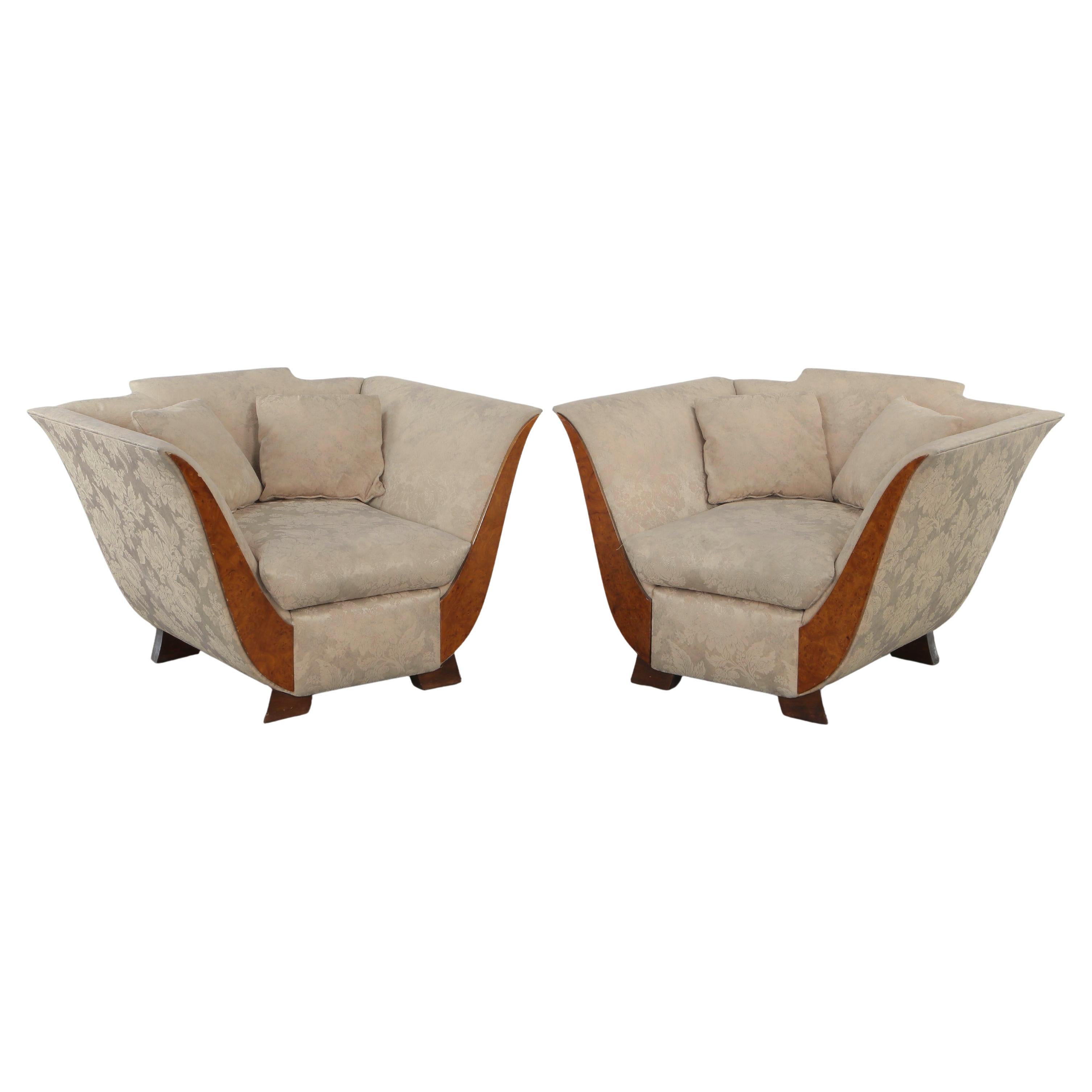 Pair of Art Deco Tulip Chairs, 1930s