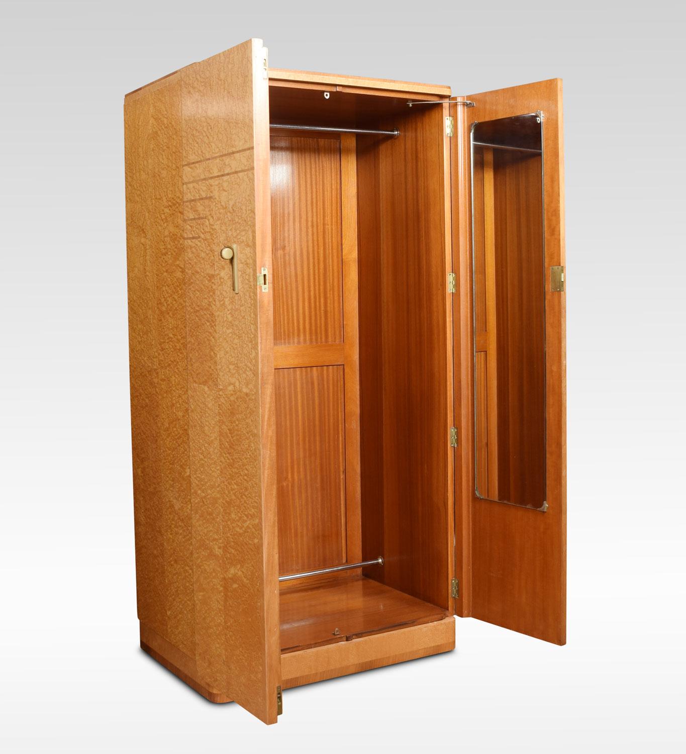 Pair of Art Deco Two Door Wardrobes In Good Condition In Cheshire, GB