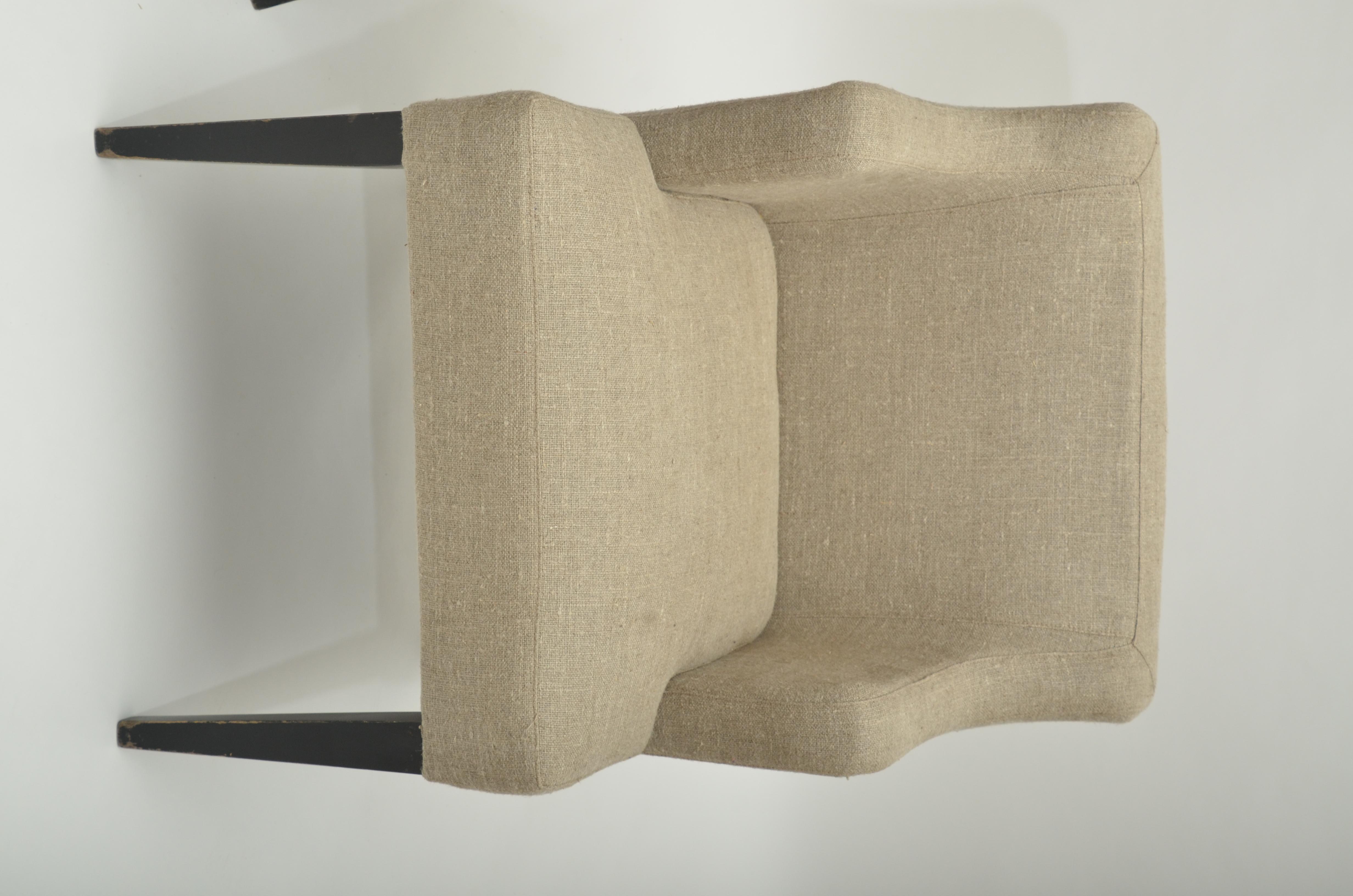 French Pair of Art Deco Upholstered Tub Chairs, England, circa 1930s For Sale