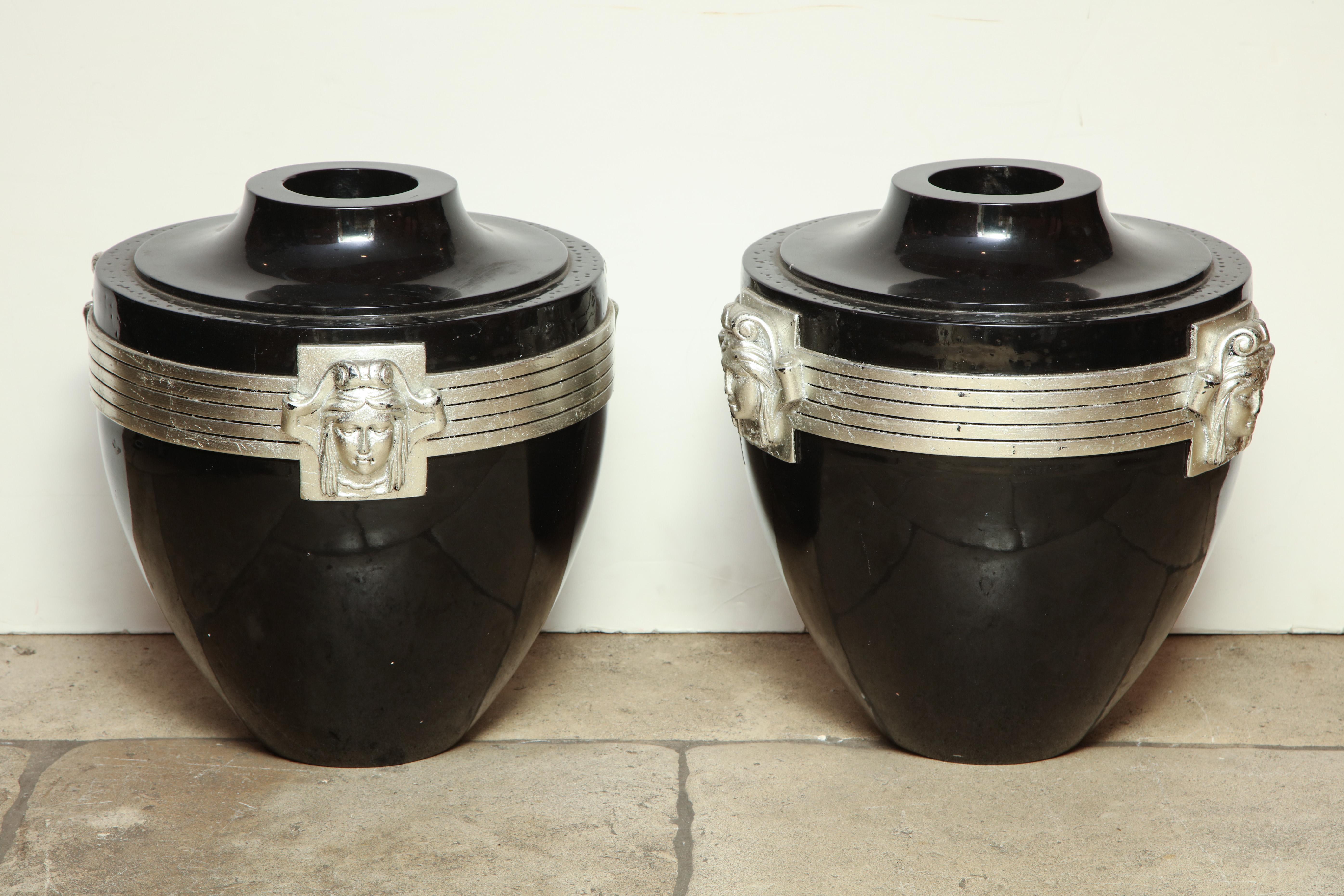 Mid-20th Century Pair of Art Deco Urns