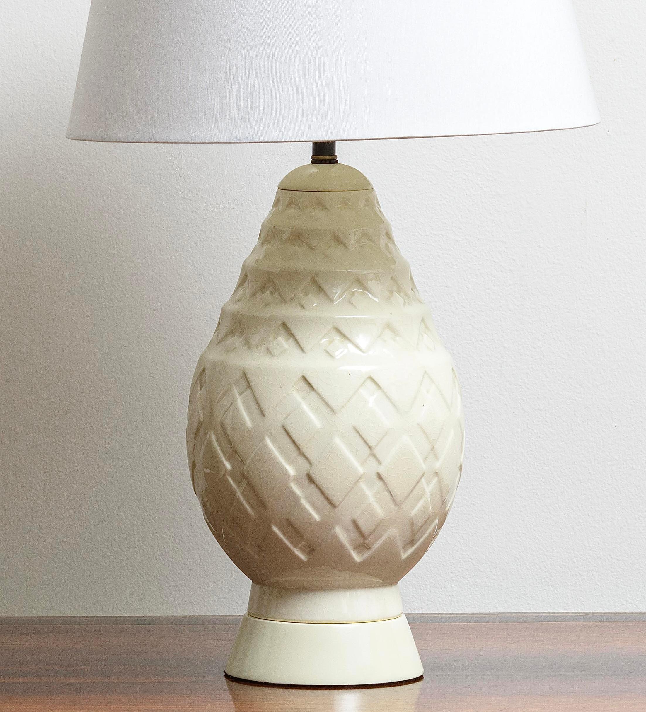 Art Déco Pair of Art Deco vases by Charles Catteau converted to lamps in vendita