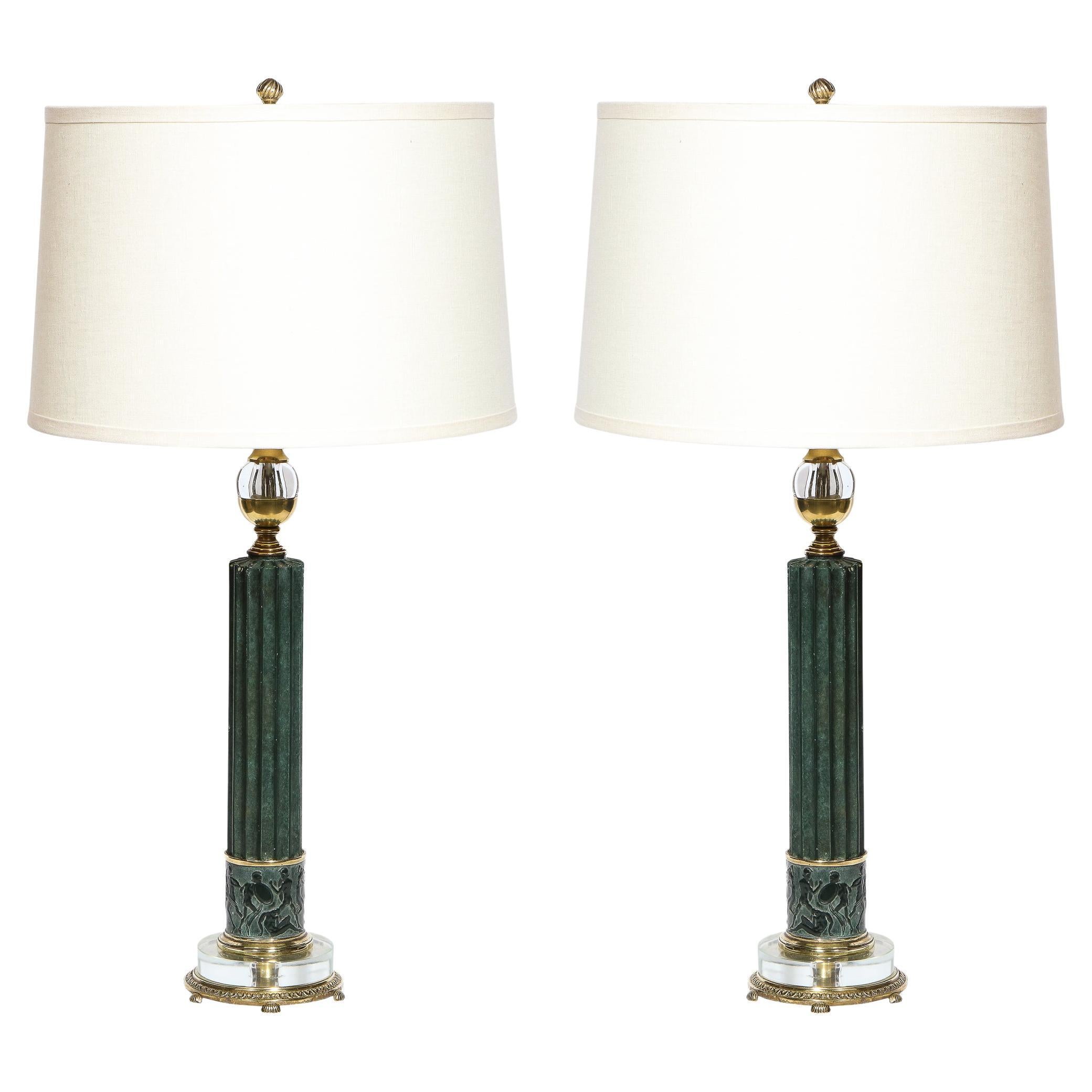 Pair of Art Deco Table Lamps For Sale at 1stDibs