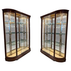 Pair of Art Deco Vitrines, 1930, French, Materials: Wood, Mirror and Glass