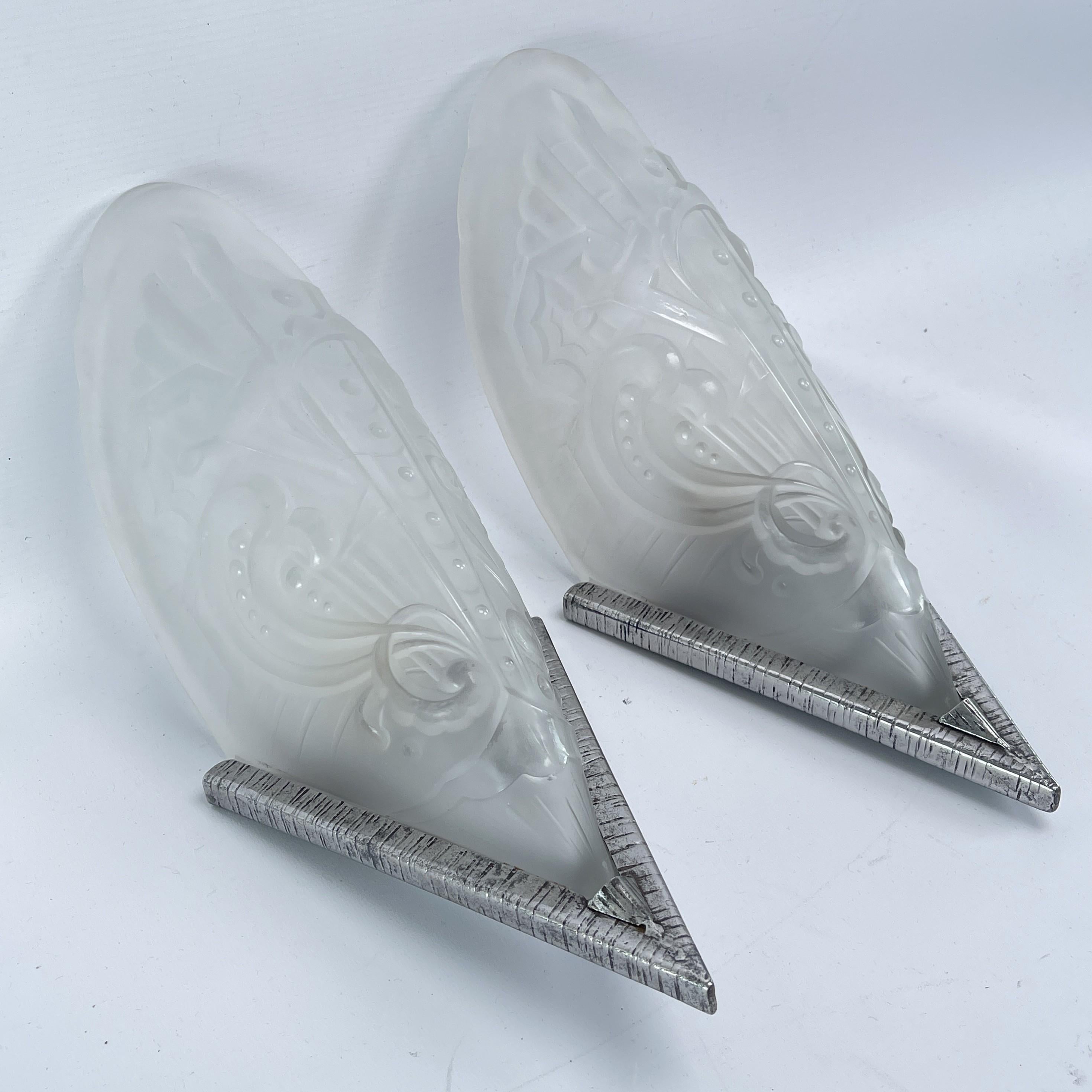 Pareja de apliques ART DECO lámpara de apliques, años 30 Art Decó en venta