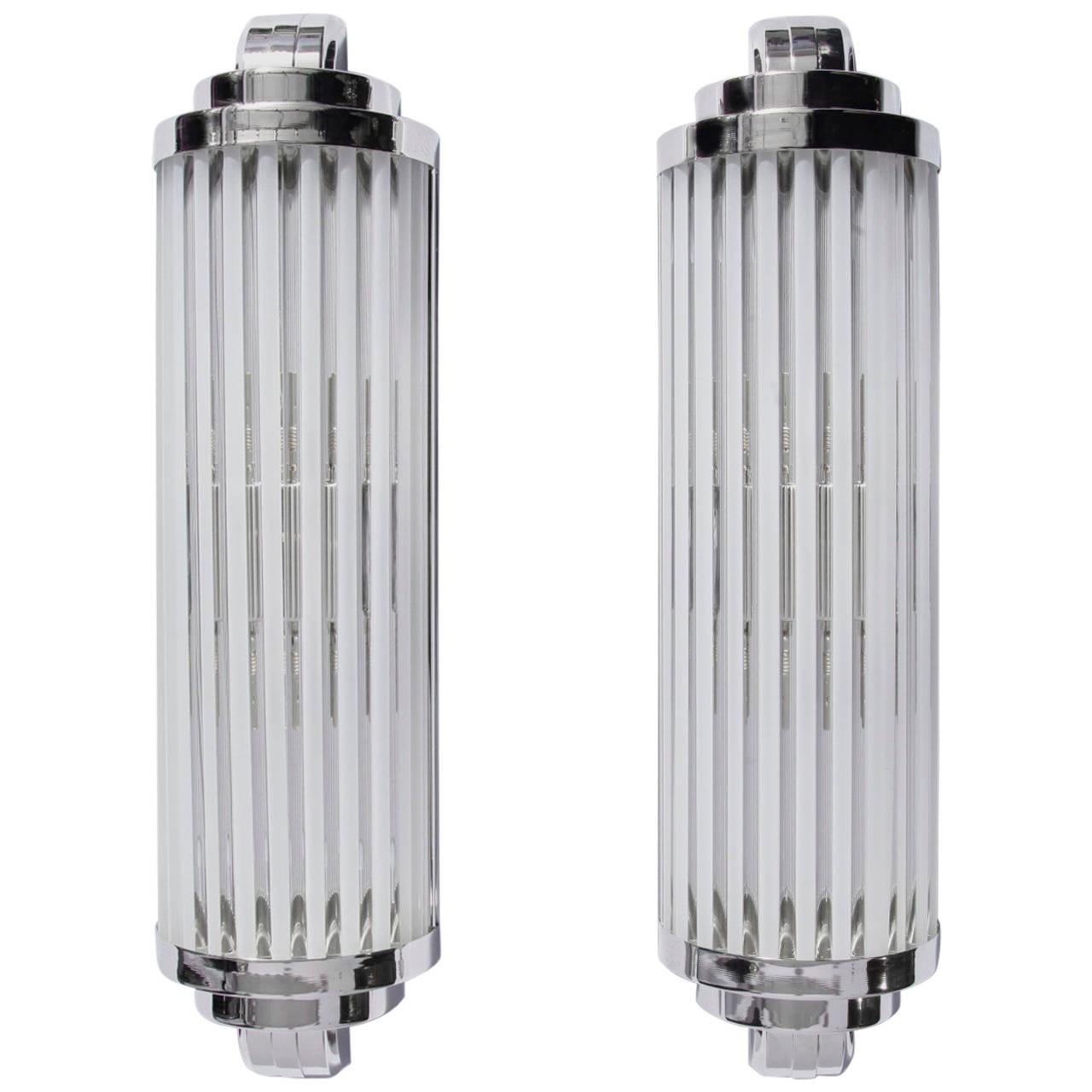 Pair of Art Deco Wall Lamps For Sale