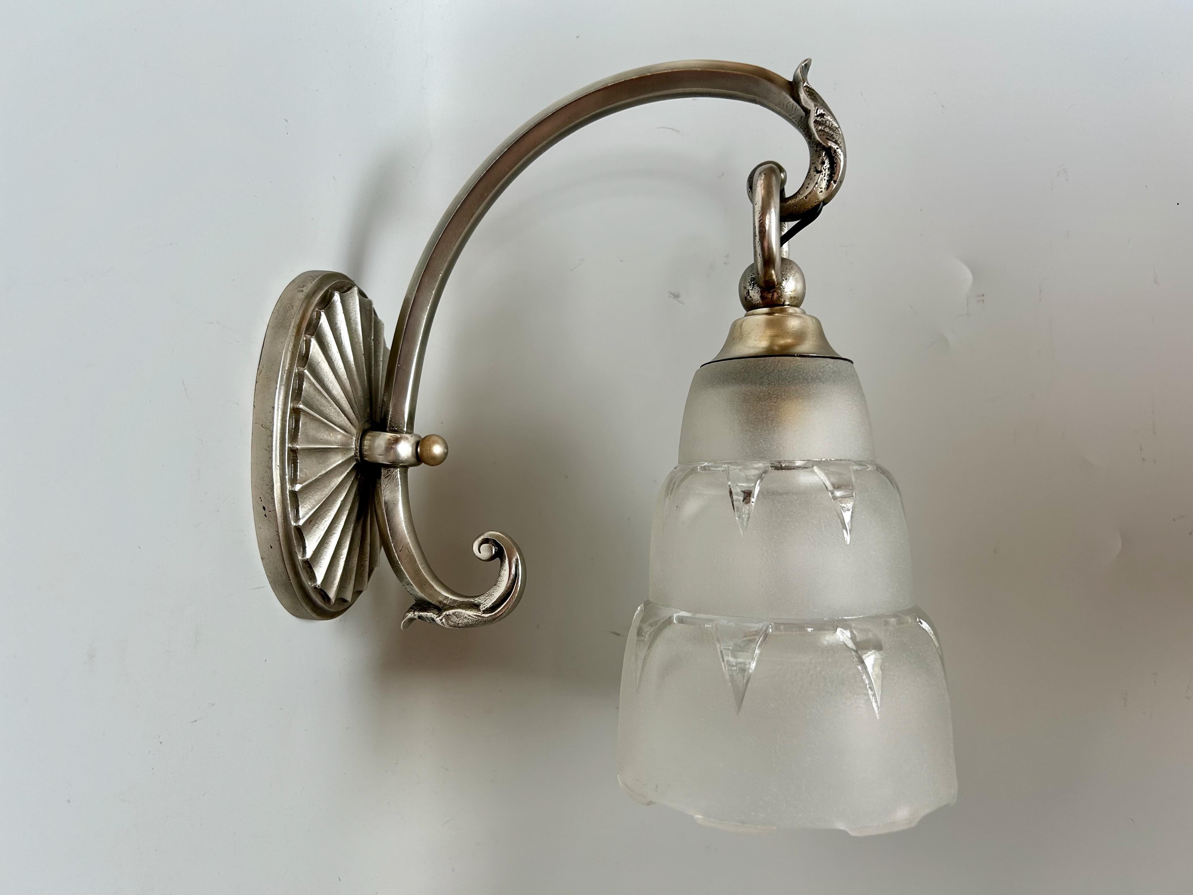 Paire d'appliques Wall&Deco circa 1940 en vente 4