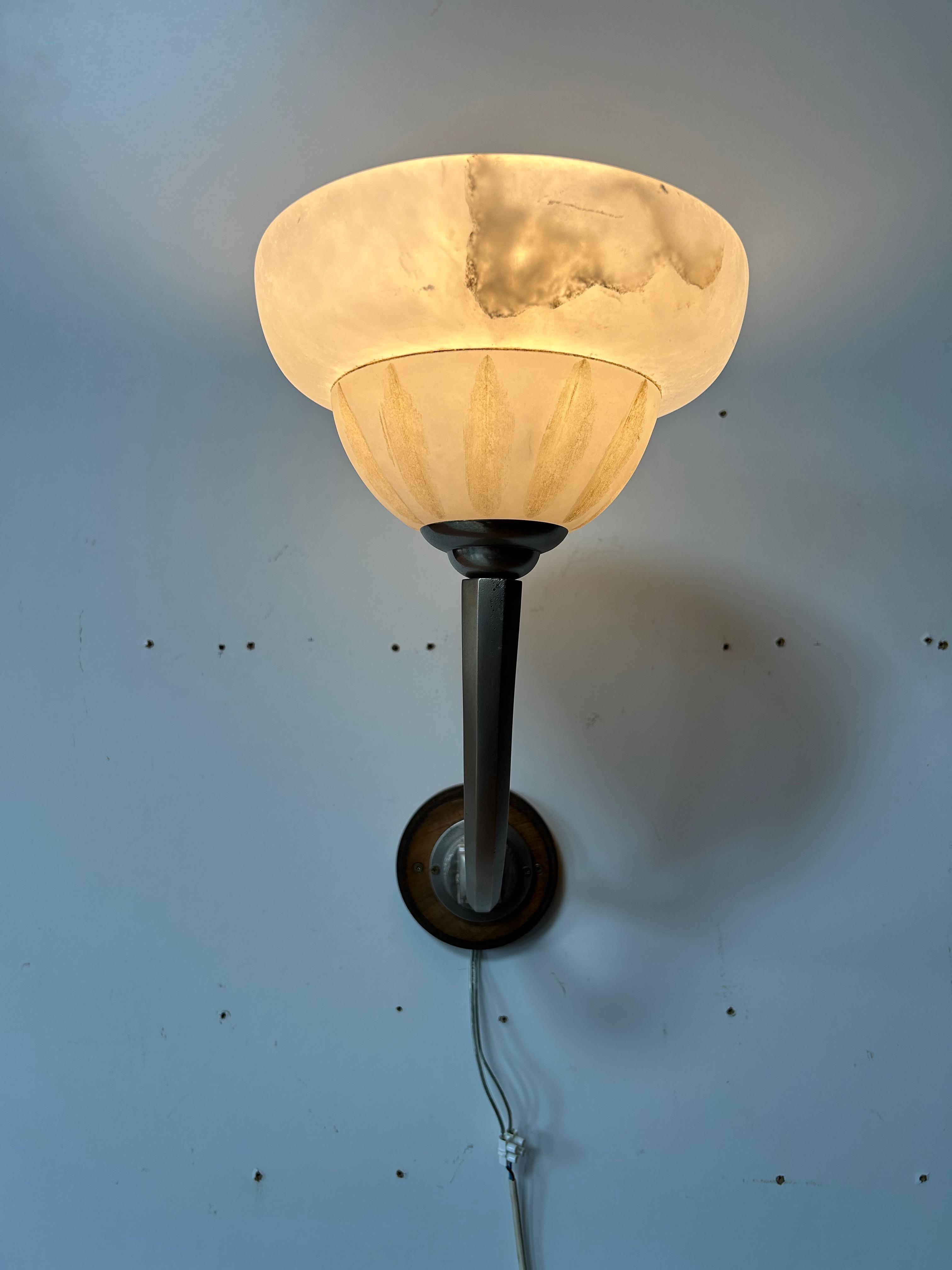 Pair of Art Deco wall lights For Sale 5