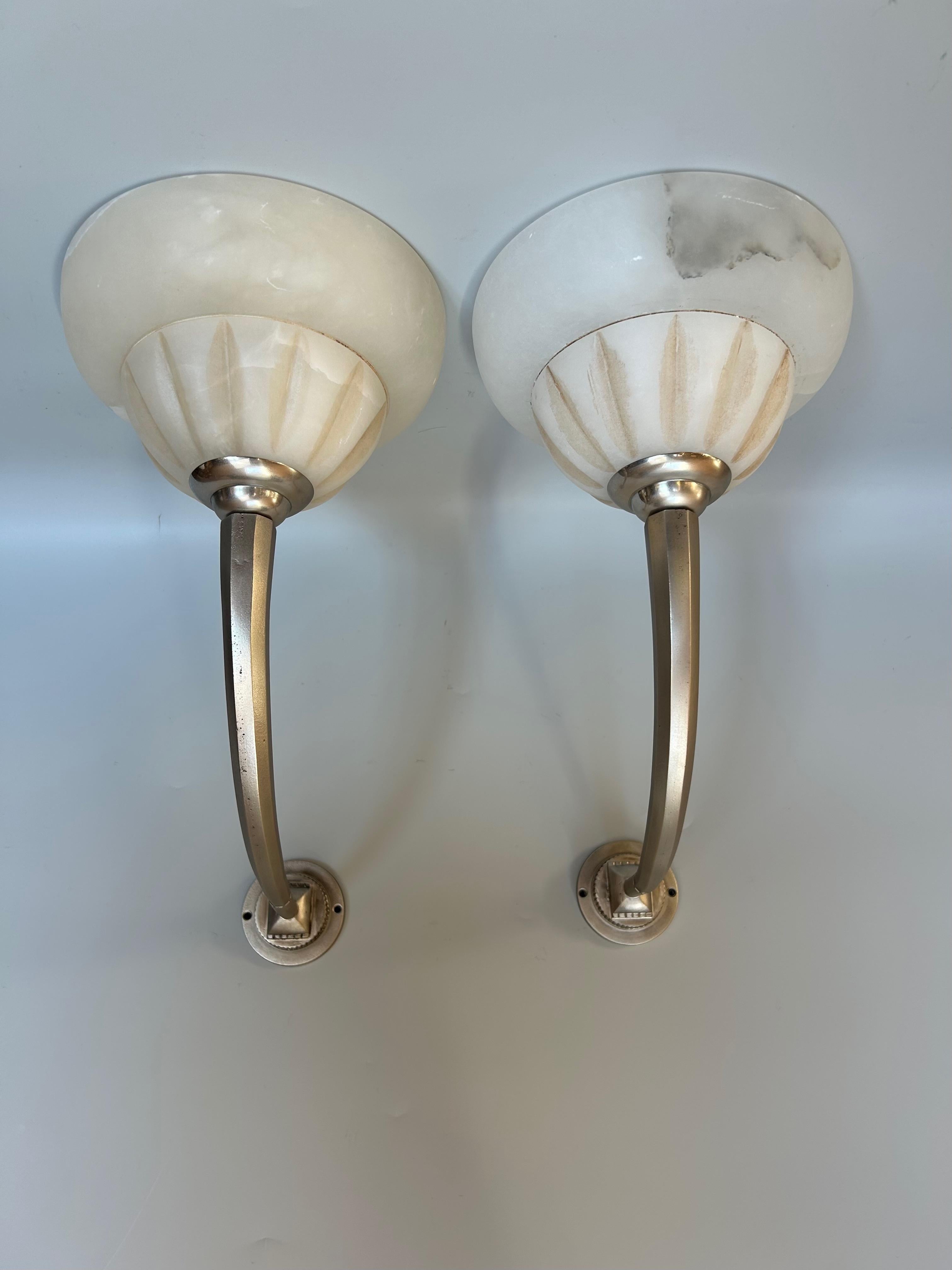 Pair of Art Deco wall lights In Excellent Condition For Sale In NANTES, FR