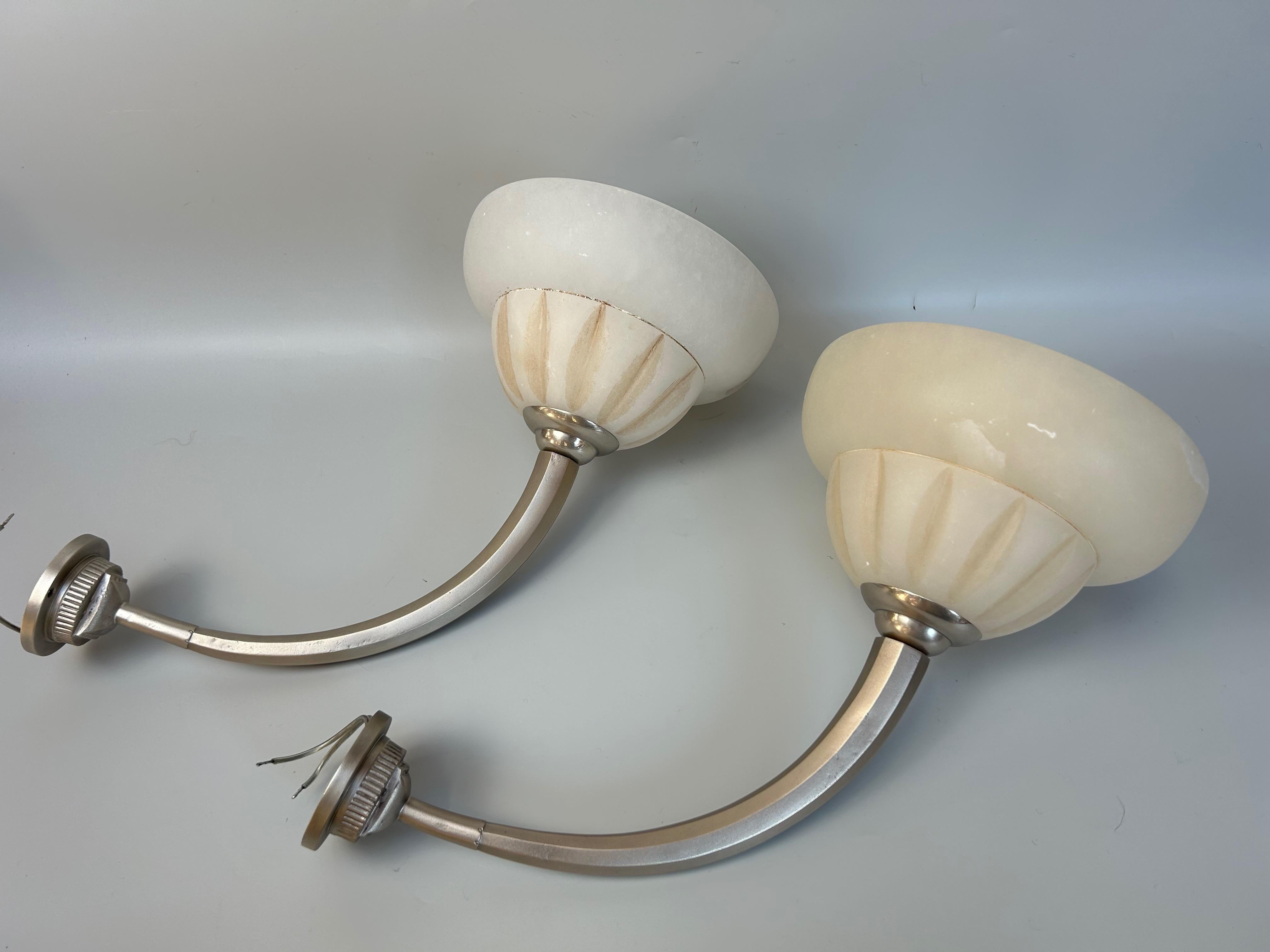 Pair of Art Deco wall lights For Sale 3