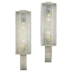 Coppia di applique o appliques in stile Art Déco firmate Hettier & Vincent 1925