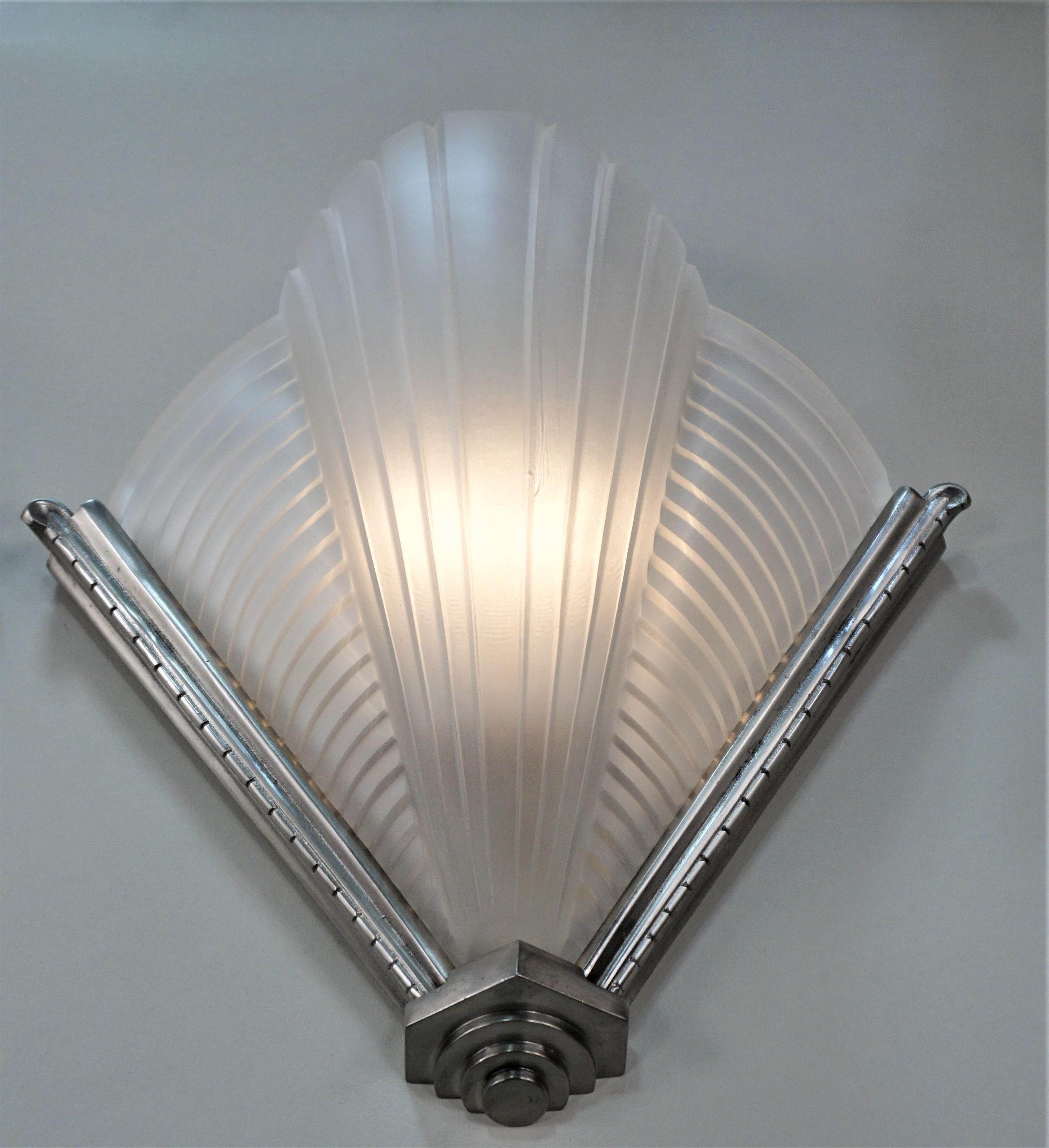 Pair of Art Deco Wall Sconces by Atelier Petite In Good Condition In Fairfax, VA