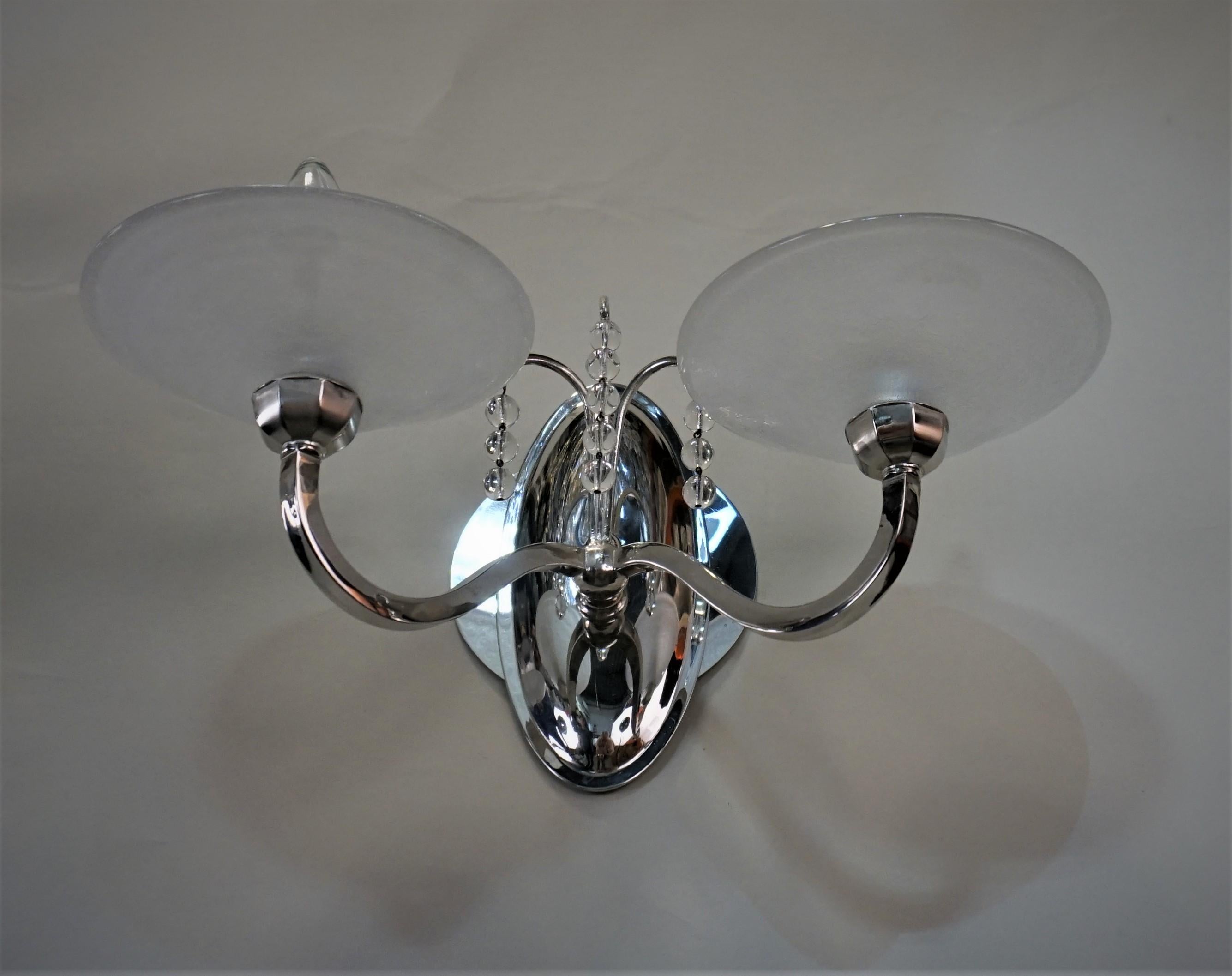 Pair of Art Deco Wall Sconces by Muller Freres For Sale 2