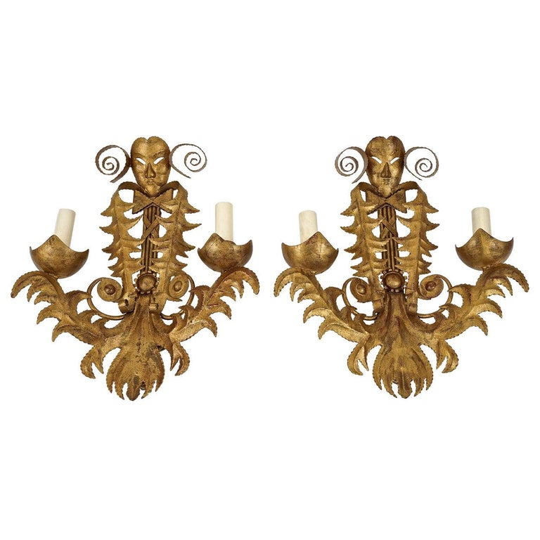 Pair of Art Deco Wall Sconces For Sale at 1stDibs