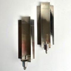 Pair of Art Deco Wall Sconces in Pewter – Sweden, 1930s