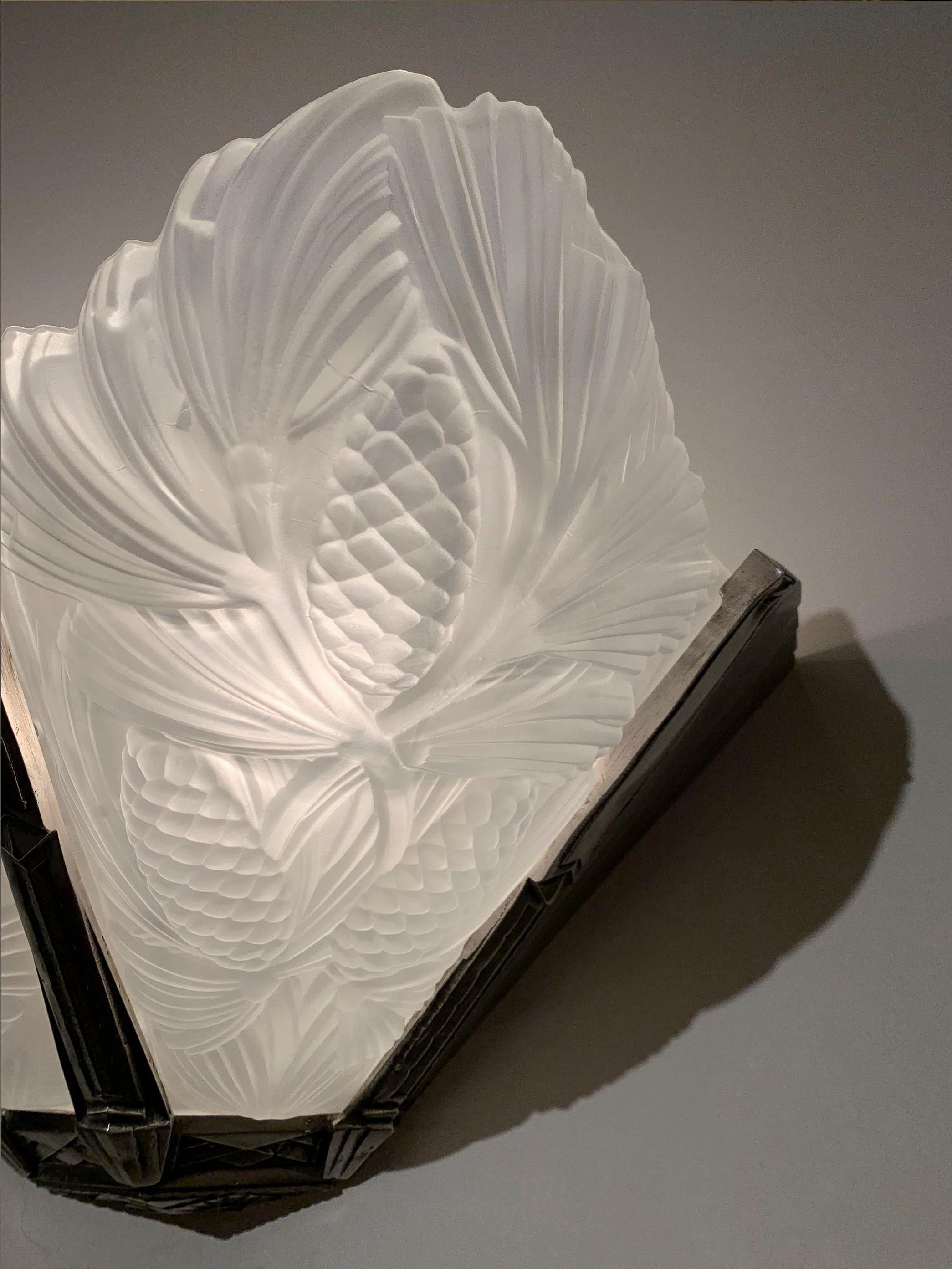 Coppia di lampade da parete Art Déco - Sabino - firmate 