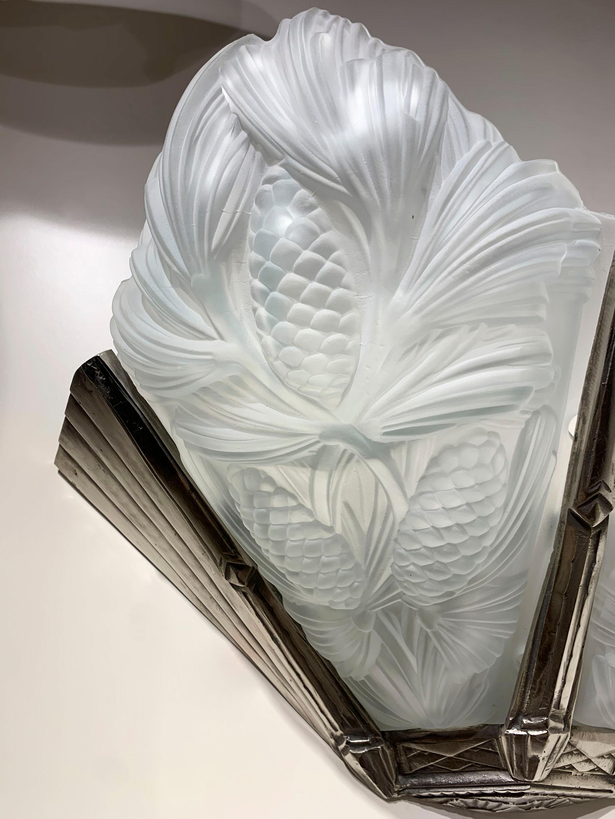 Coppia di lampade da parete Art Déco - Sabino - firmate 