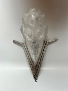 Pair of Art Deco Wall Sconces Signed Degué