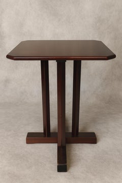 Pair of Art Deco Walnut Bistro Coffee Cocktail Table, 20th Century