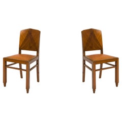 Pareja de sillas Art Decó de nogal, 1939-1949, Siglo XX