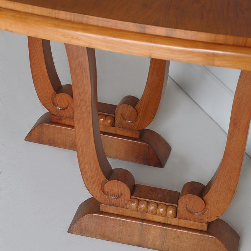 Pair of Art Deco Walnut Console Tables In Good Condition For Sale In London, GB