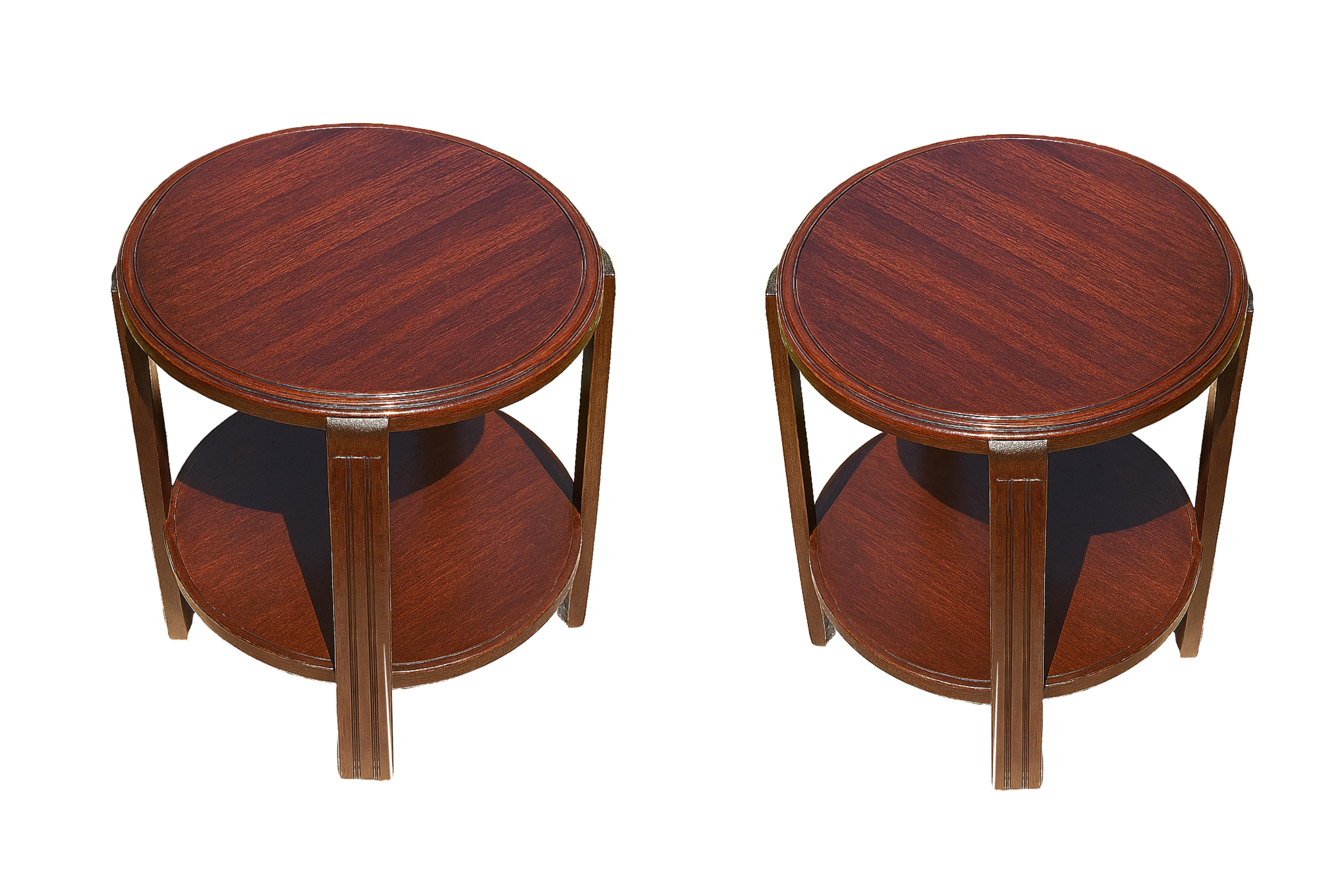 A pair  Art Deco Side Table with a varnish finish, ideal for any decor option.