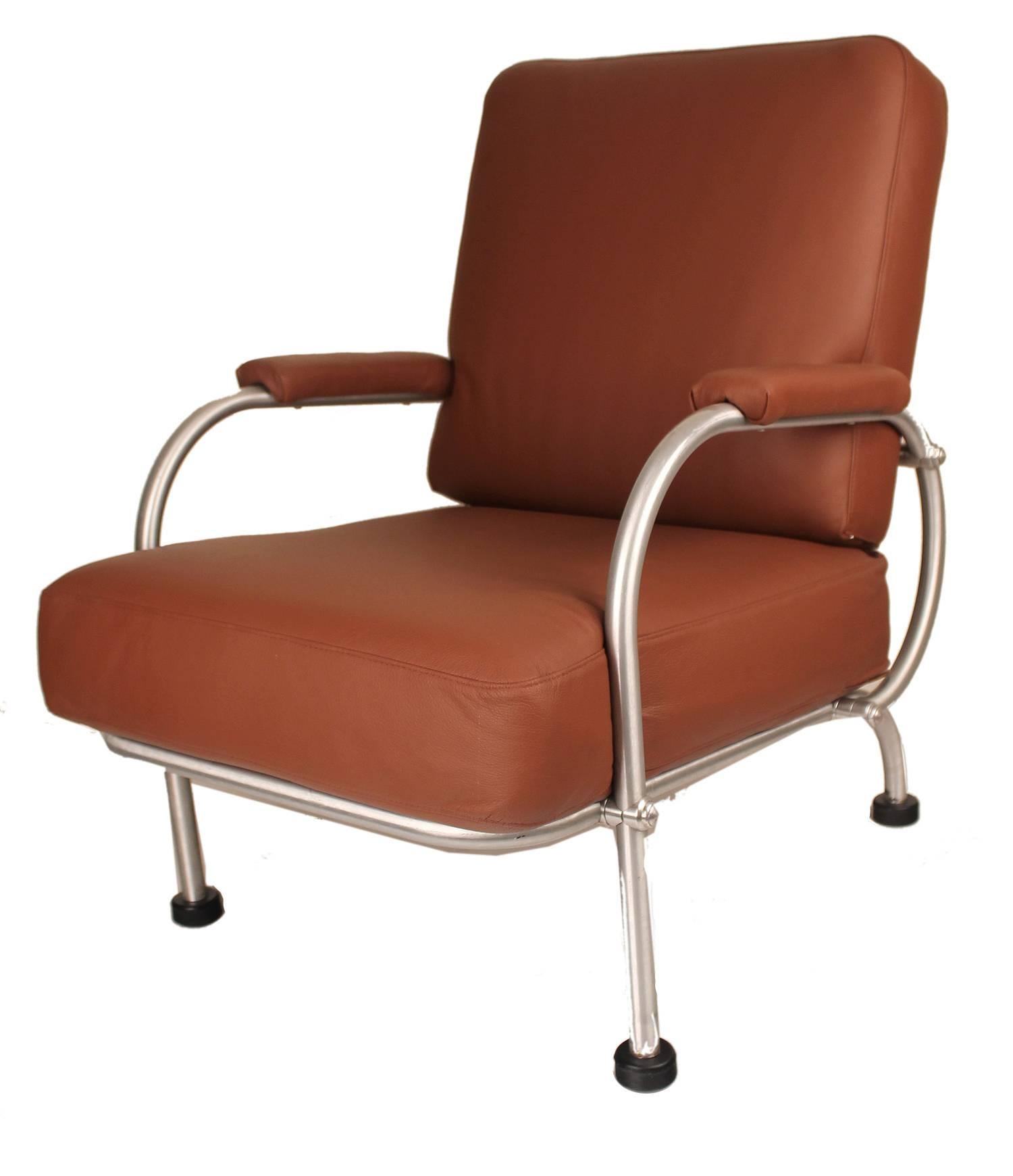  Pair of 1930s Art Deco Warren McArthur Lounge Chairs In Good Condition For Sale In Bremen, DE