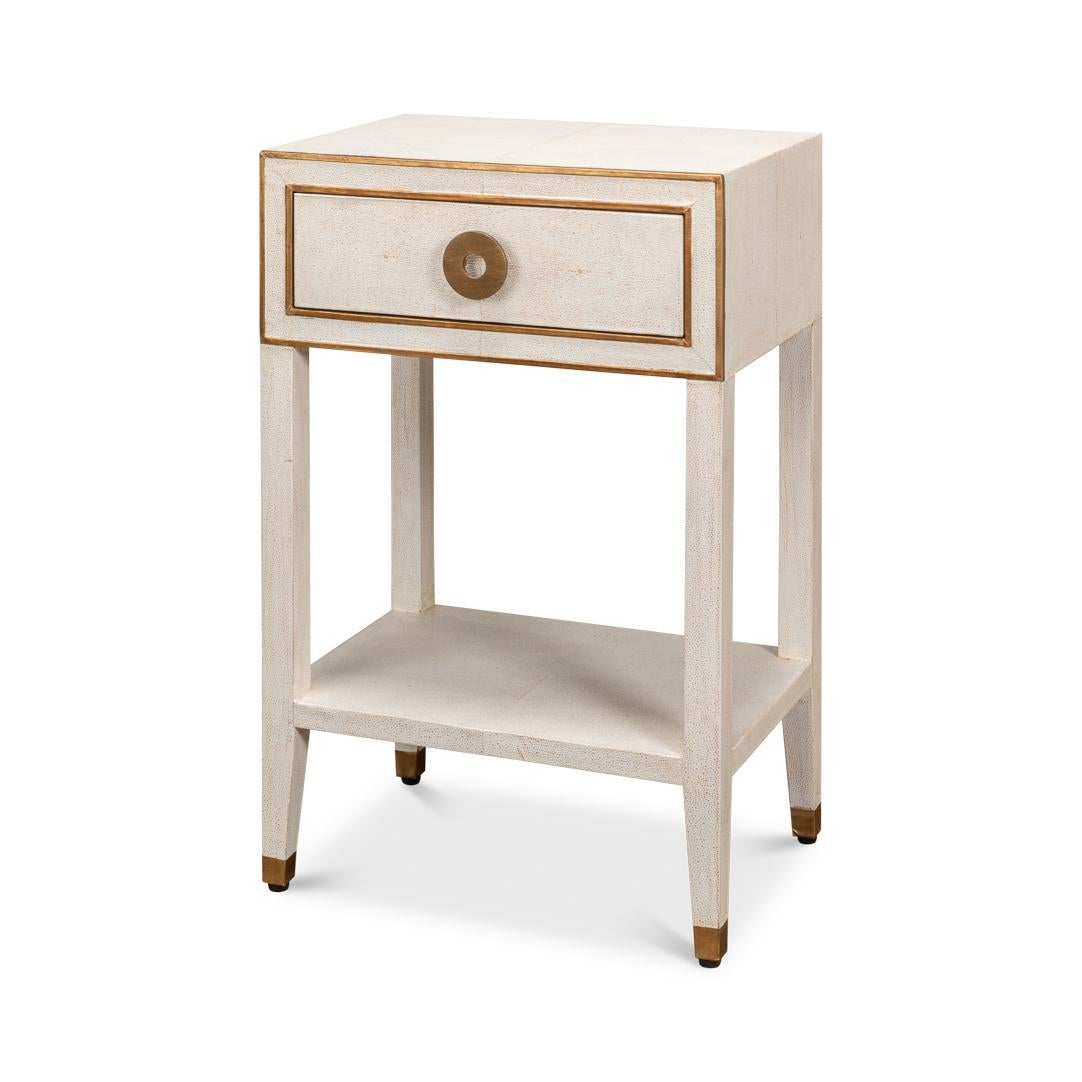 Pair of Art Deco White Nightstands en vente 4