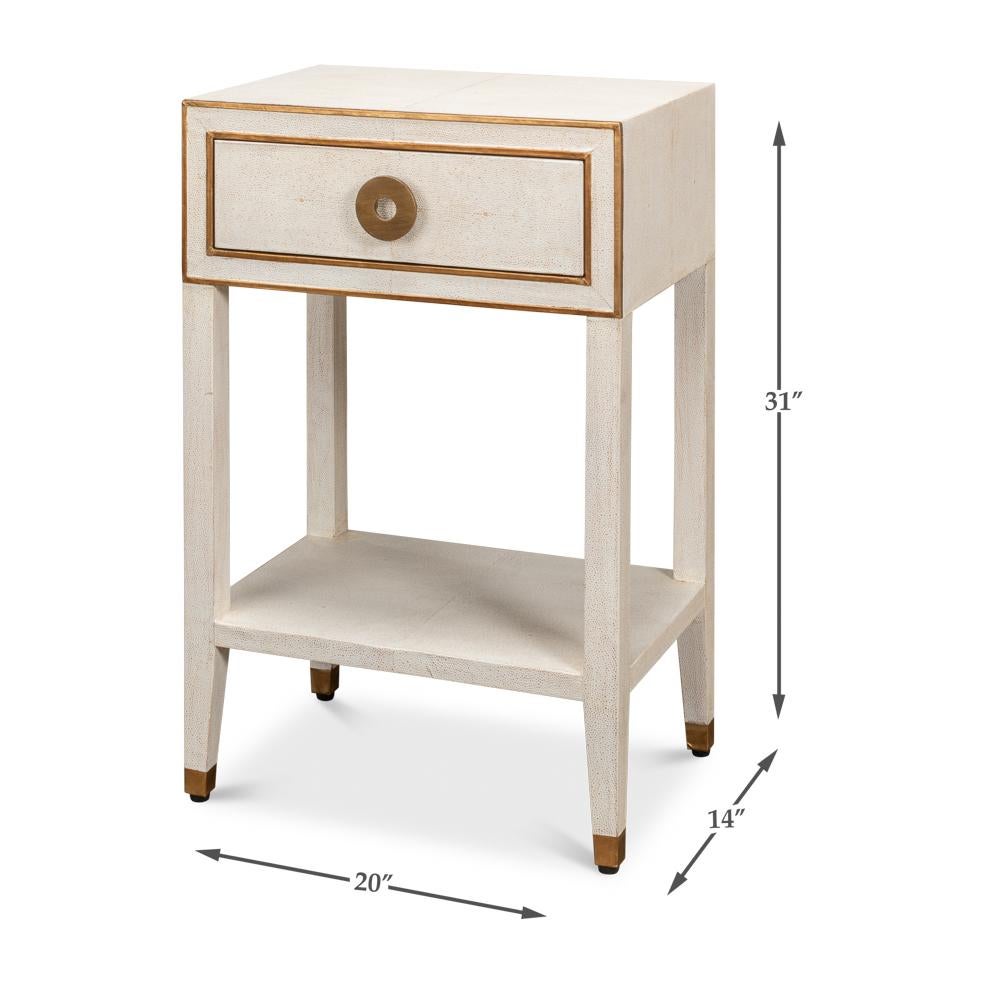 Pair of Art Deco White Nightstands en vente 5
