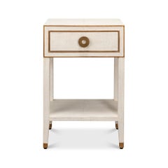 Pair of Art Deco White Nightstands