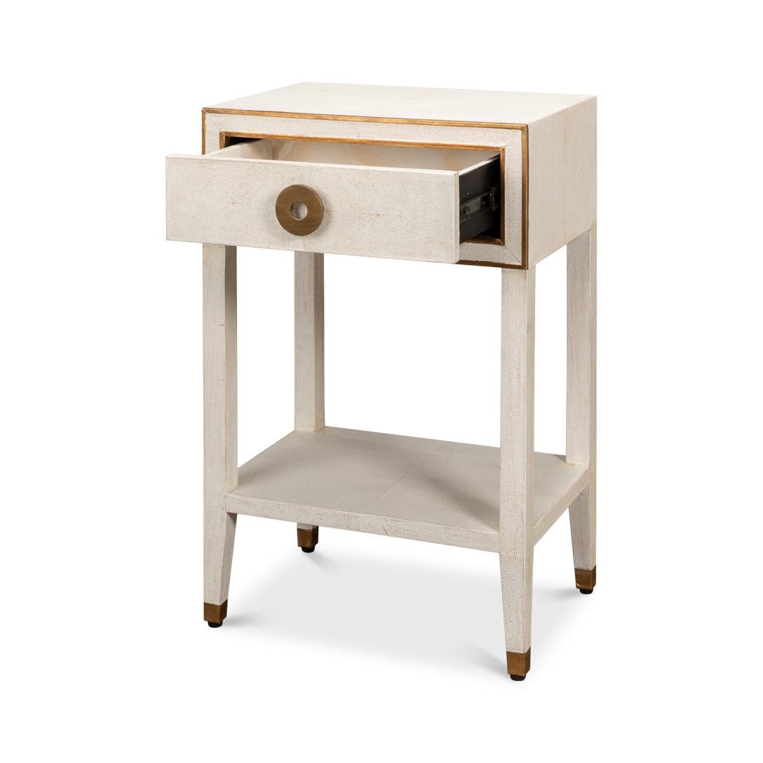 Art déco Pair of Art Deco White Nightstands en vente